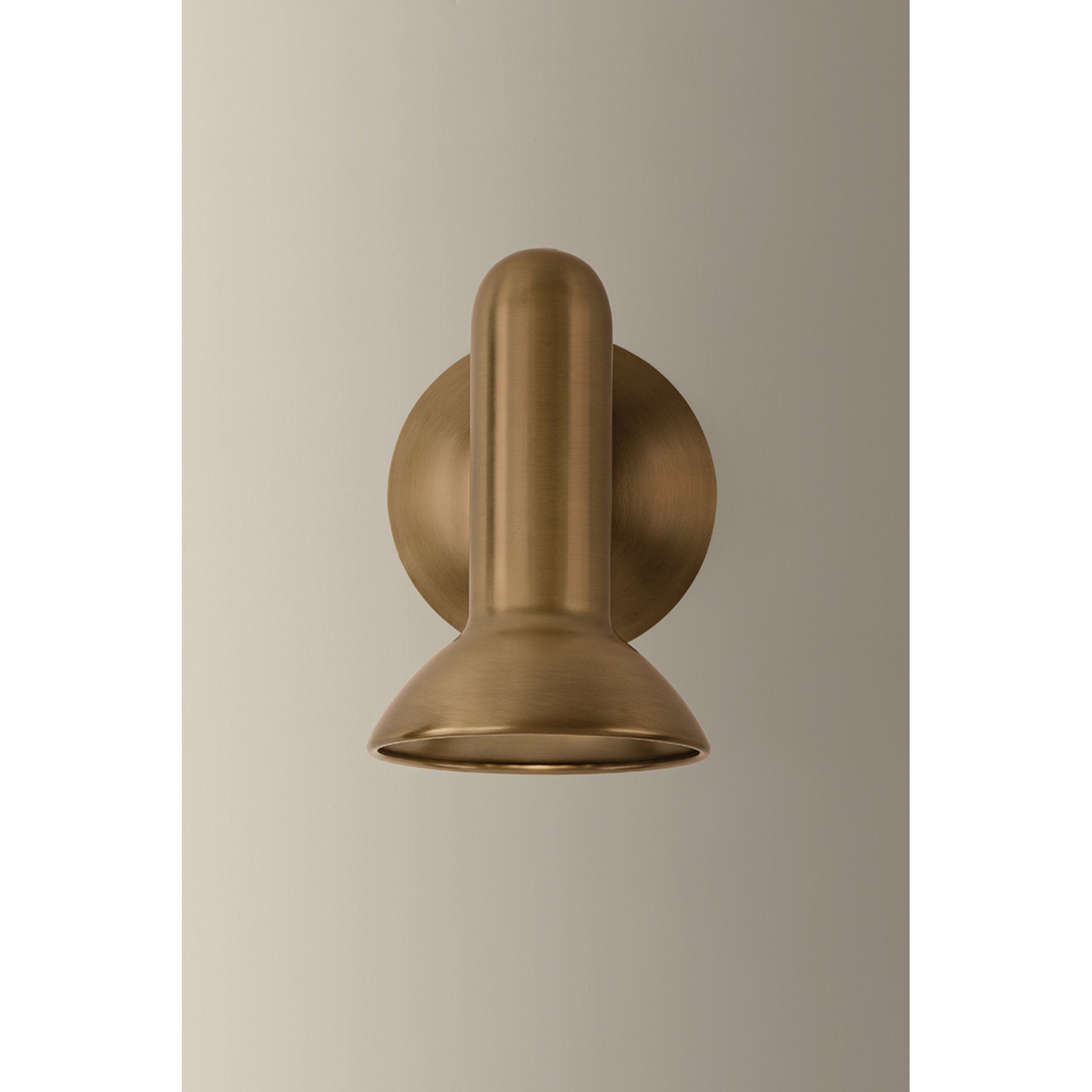 Bjorn 1-Light Flush Mount in Patina Brass 4.75W x 6.75H