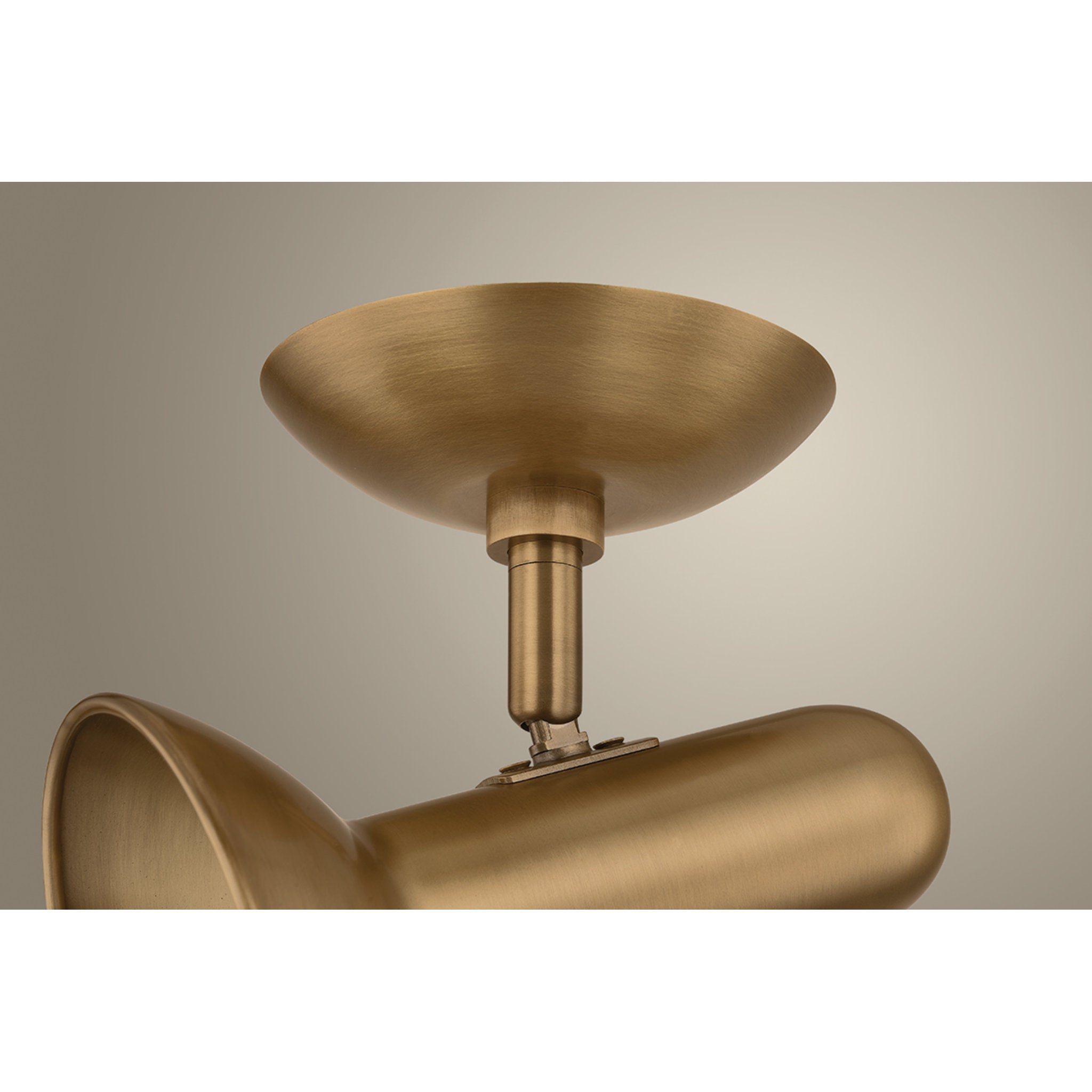 Bjorn 1-Light Flush Mount in Patina Brass 4.75W x 6.75H