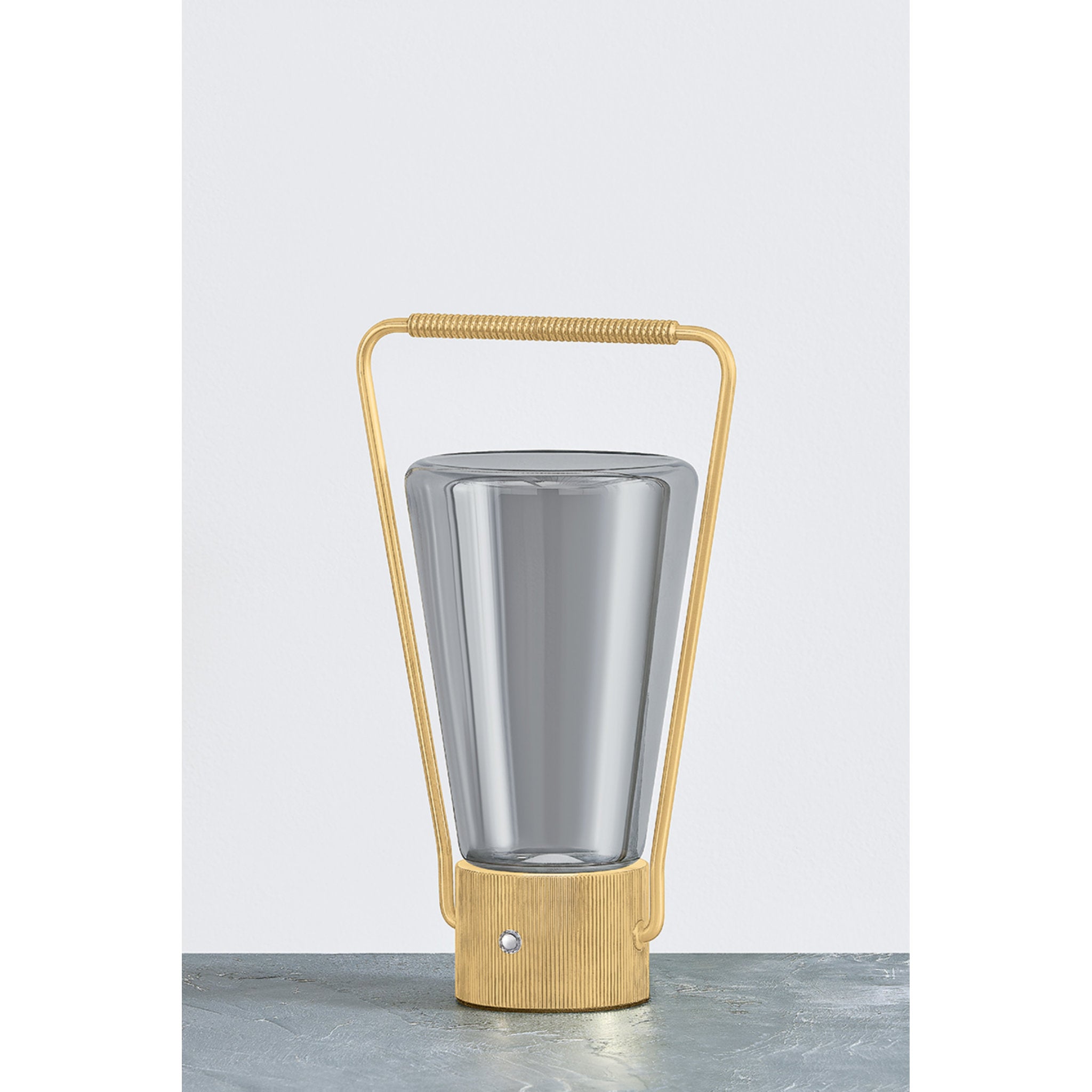 Booker 1-Light Rechargeable Table Lamp in Aged Brass 6.75L x 4.75W x 11H