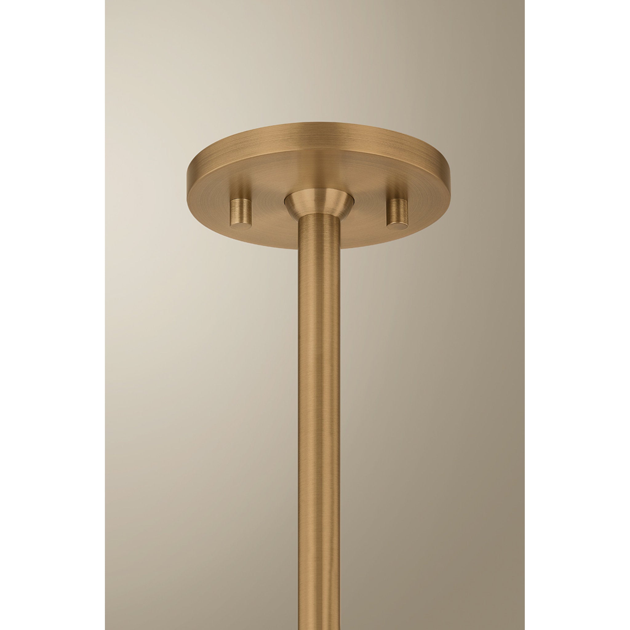 Braxton 1-Light Pendant in Patina Brass 18W x 6.5H