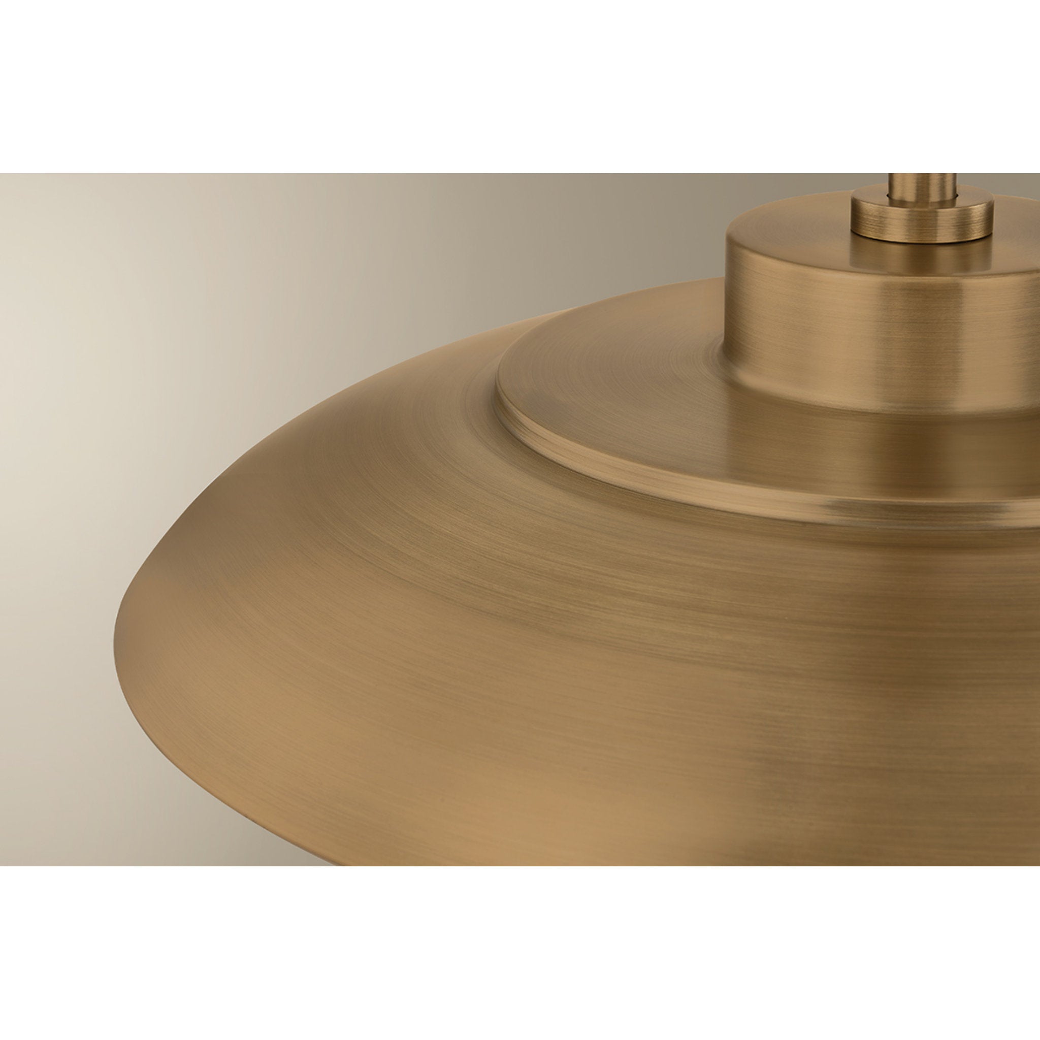 Braxton 1-Light Pendant in Patina Brass 18W x 6.5H