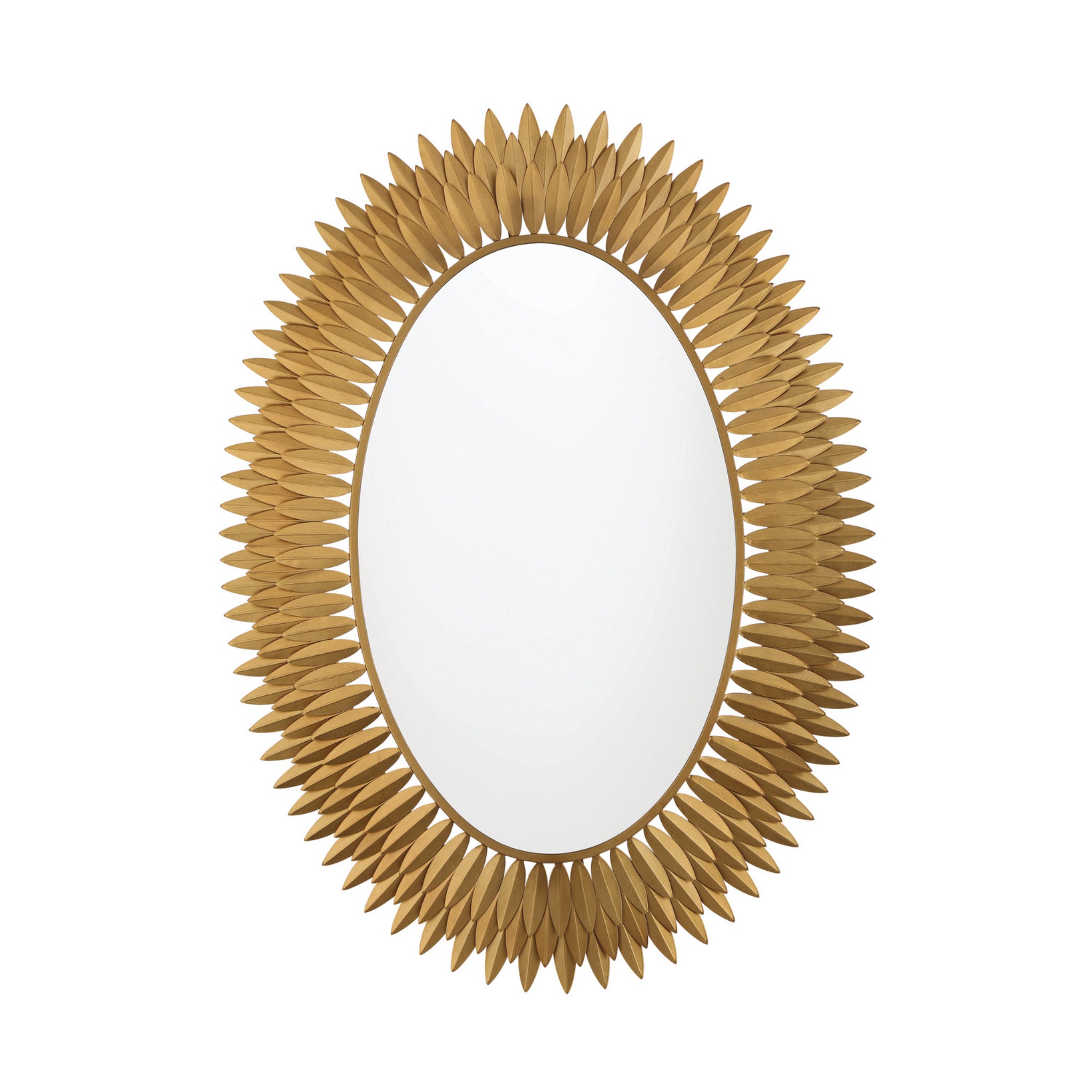 Broche 31.25'' Integrated LED Antique Gold Mirror Gold 31.25"W x 42.25"H x 2.25"D