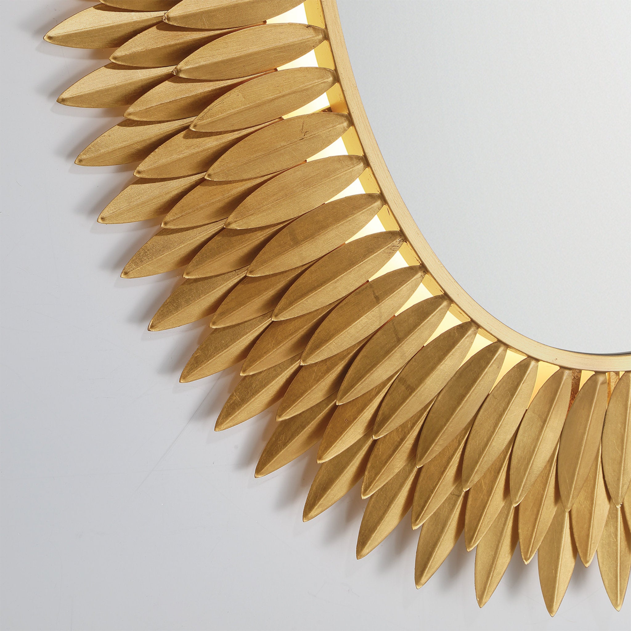 Broche 31.25'' Integrated LED Antique Gold Mirror Gold 31.25"W x 42.25"H x 2.25"D