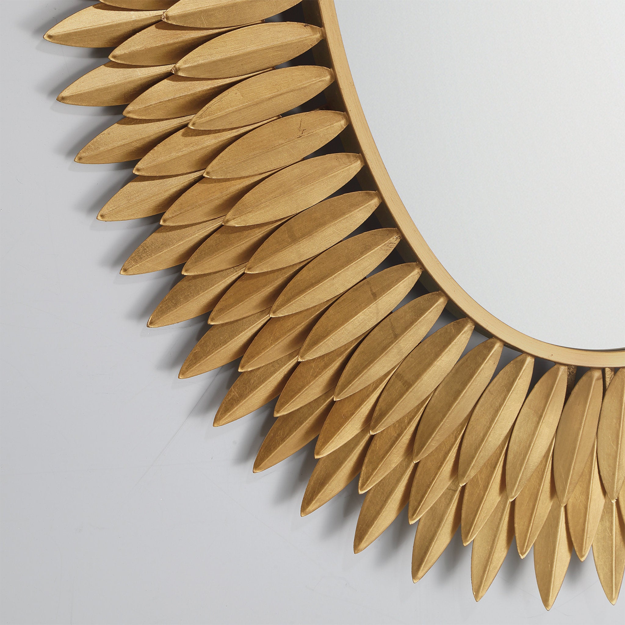 Broche 31.25'' Integrated LED Antique Gold Mirror Gold 31.25"W x 42.25"H x 2.25"D