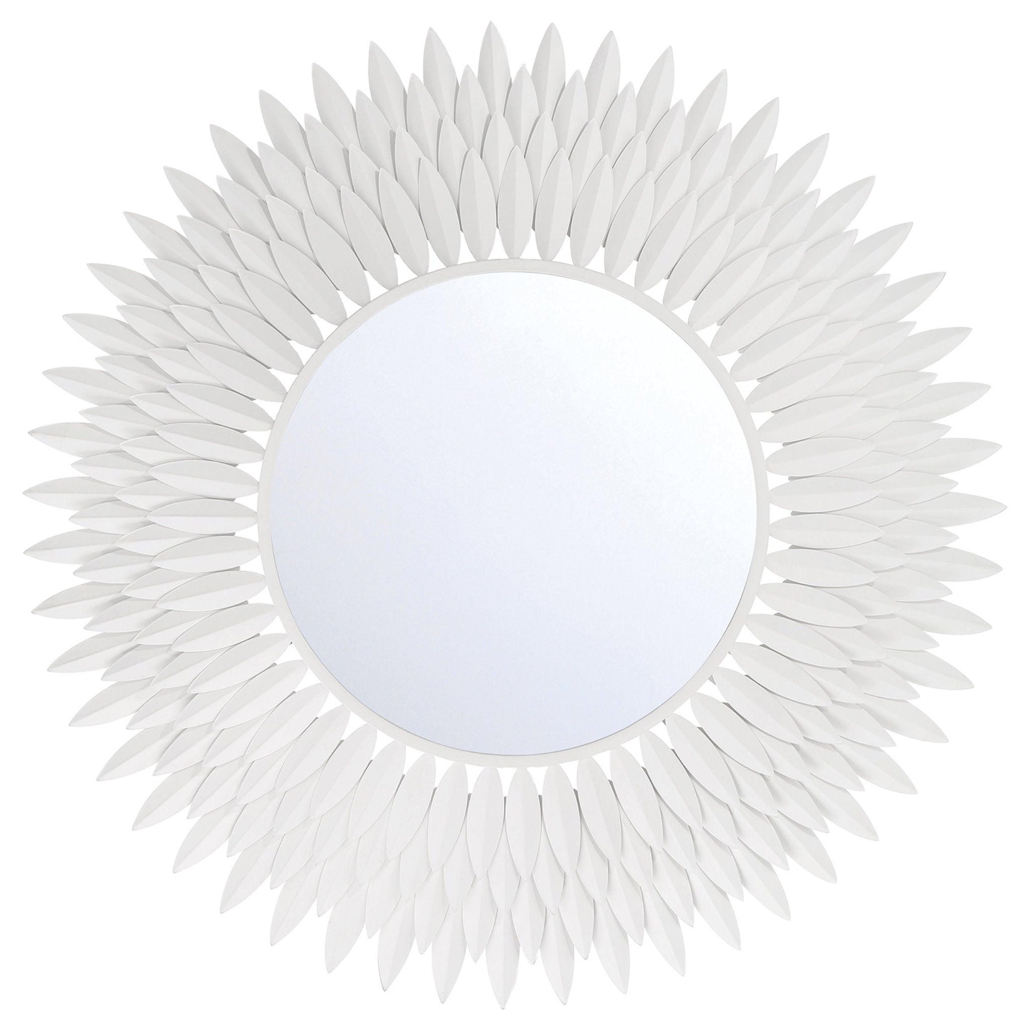 Broche 30'' Matte White Mirror White 30"W x 30"H x 2.5"D