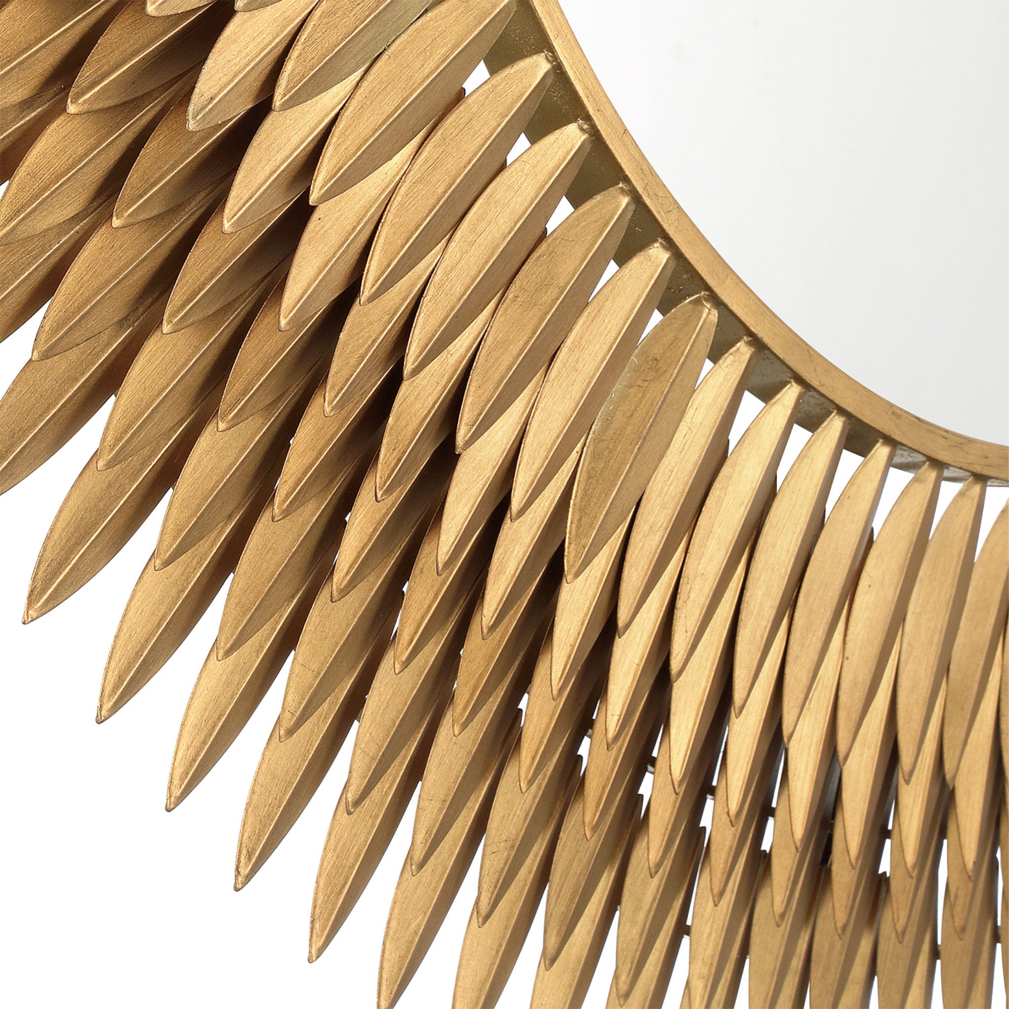 Broche 46.75'' Antique Gold Mirror Gold 46.75"W x 46.75"H x 1.75"D