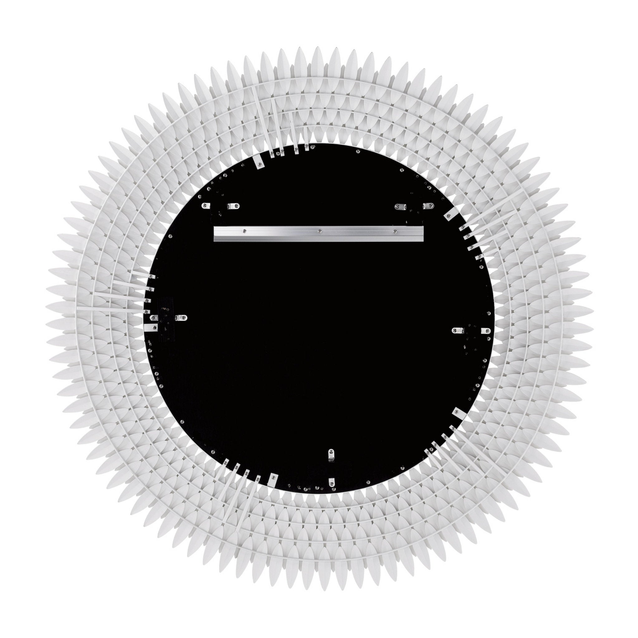 Broche 46.75'' Matte White Mirror White 46.75"W x 46.75"H x 1.75"D