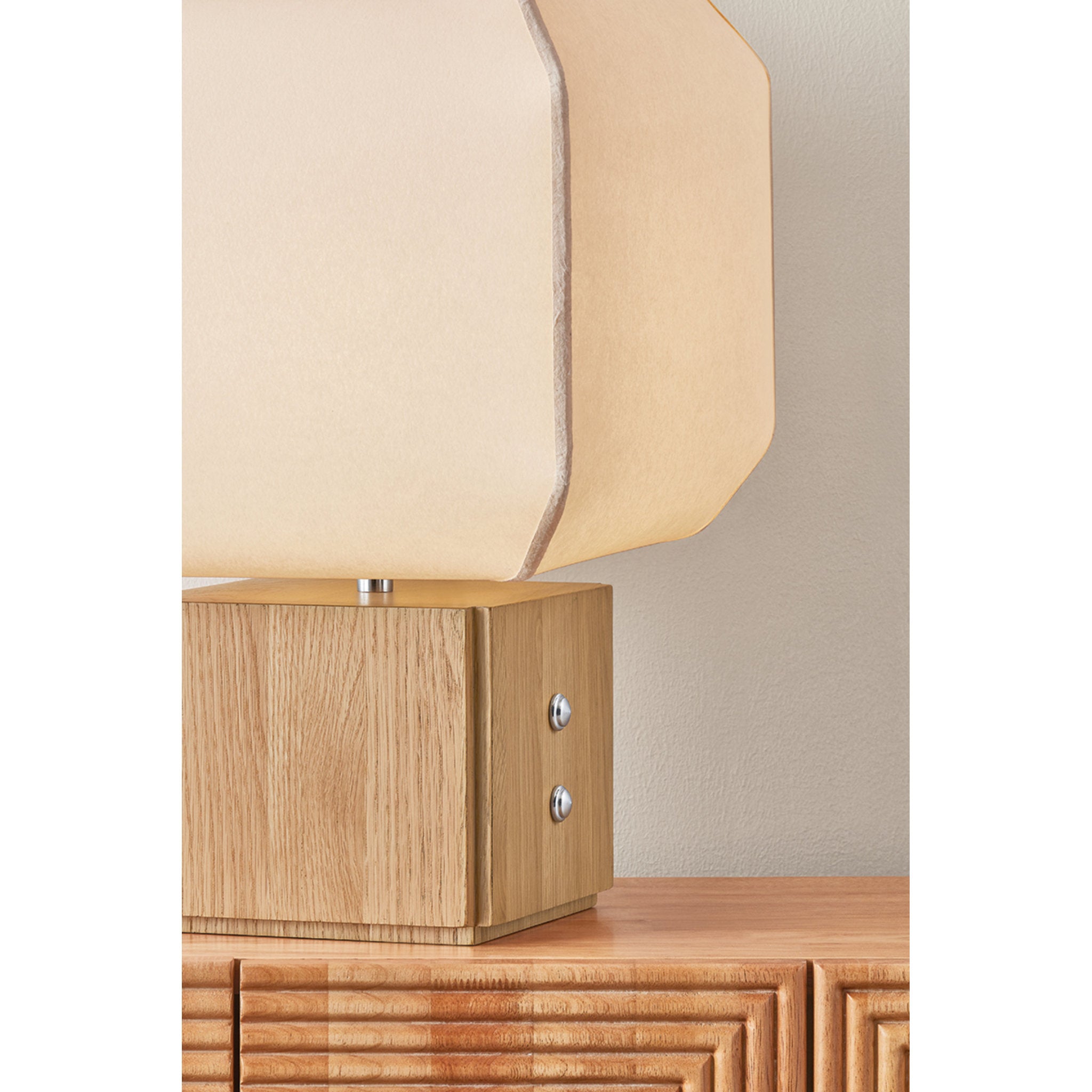 Brice 1-Light Table Lamp in Polished Nickel by Augusta Hoffman 13.5L x 13.5W x 19.5H