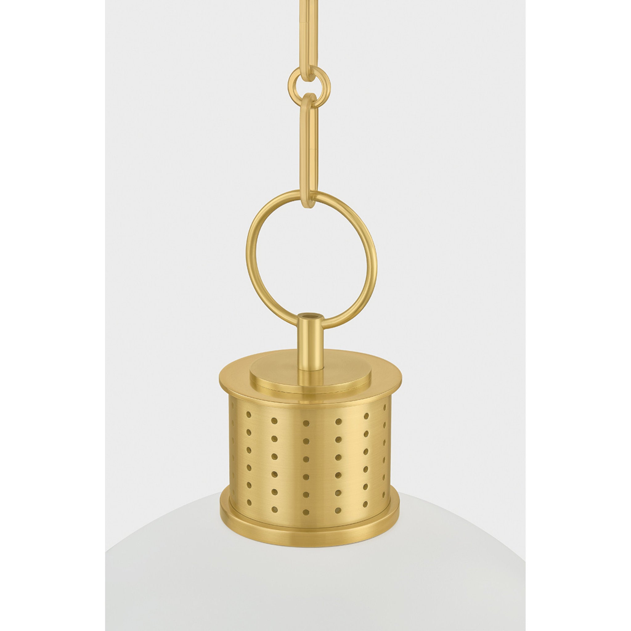 Briscoe 2-Light Pendant in Aged Brass 15W x 17.5H