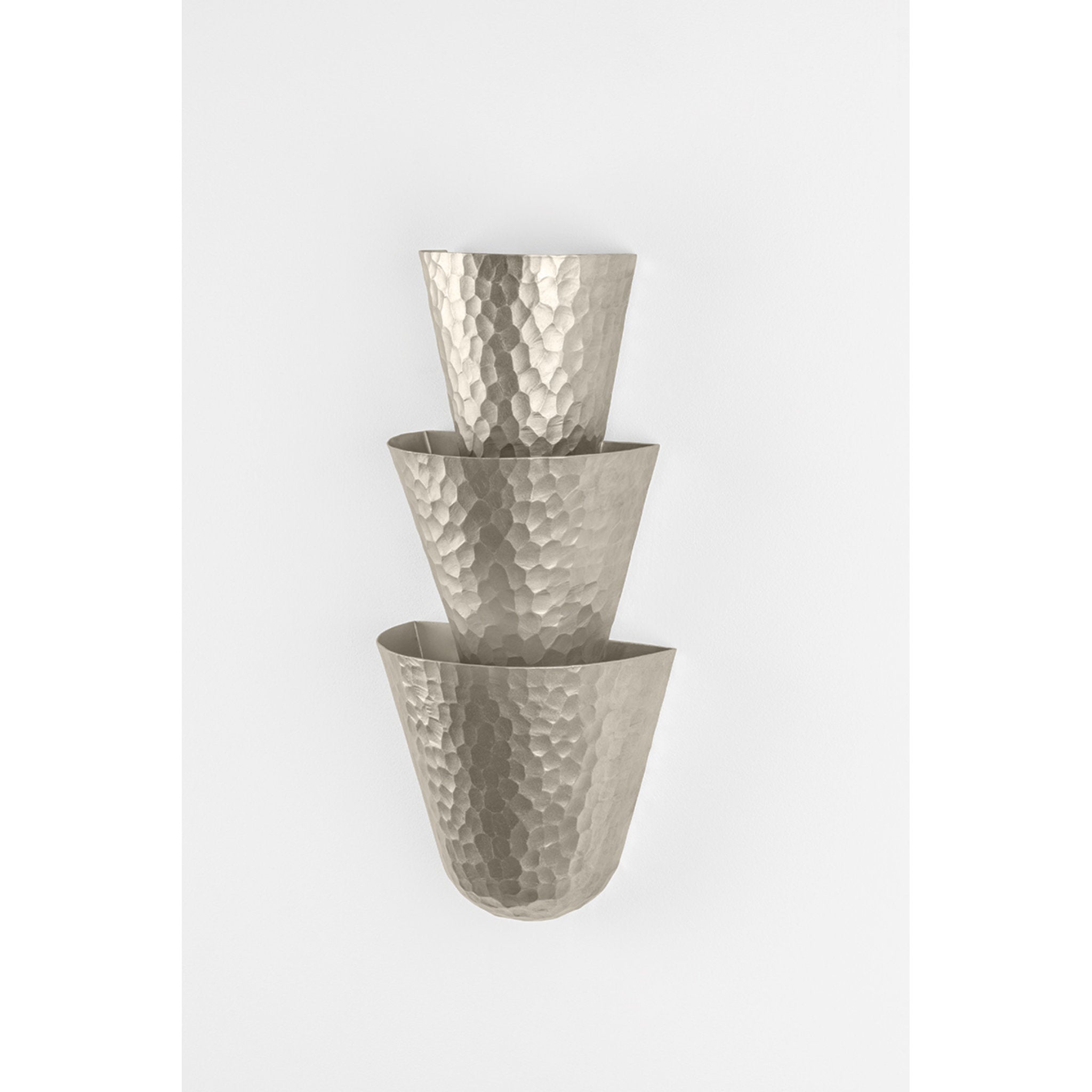Bucharest 3-Light Wall Sconce in Warm Silver Leaf 8.25W x 18H