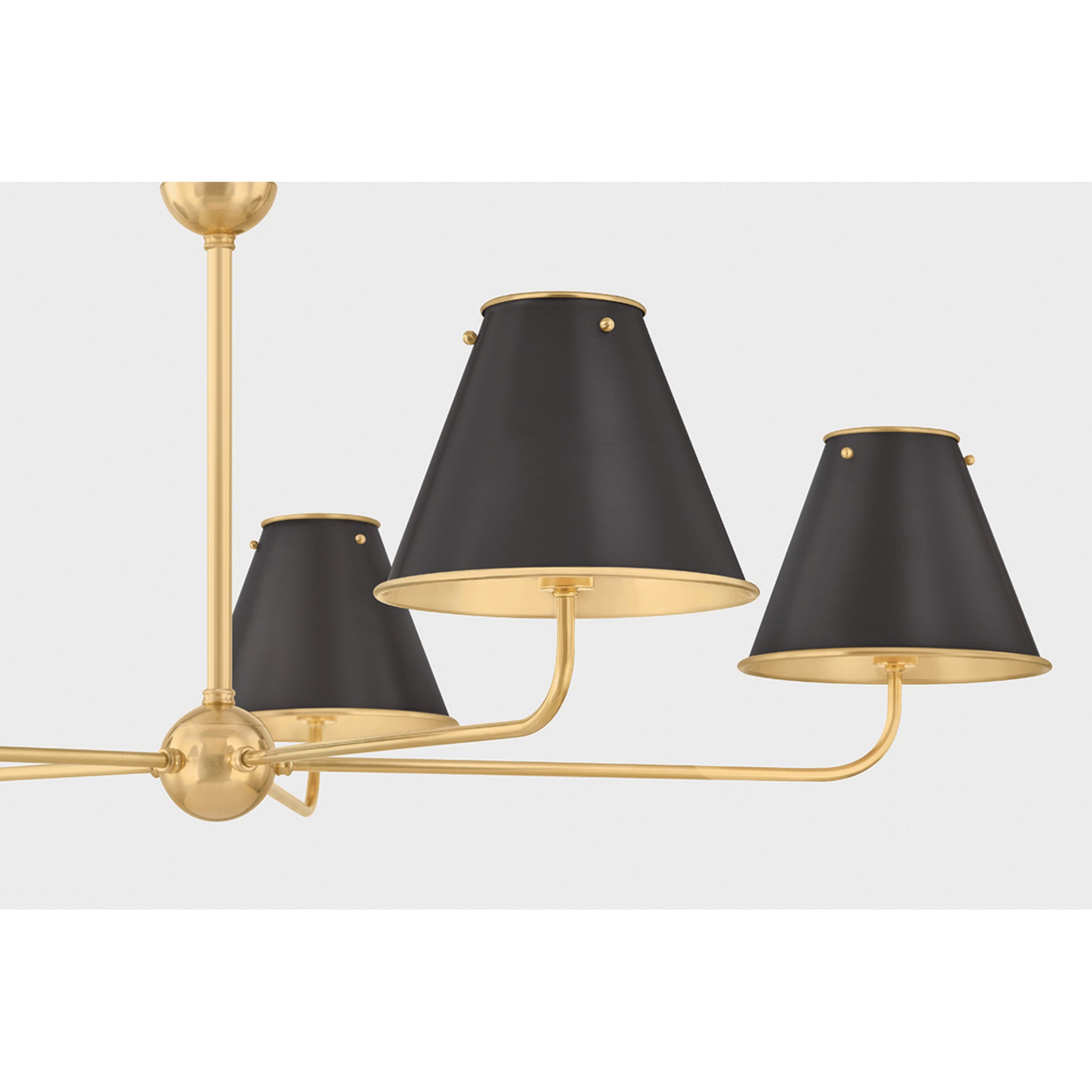 Burghley 5-Light Chandelier in Aged Brass by Mark D. Sikes 43W x 18.25H (Distressed Bronze)