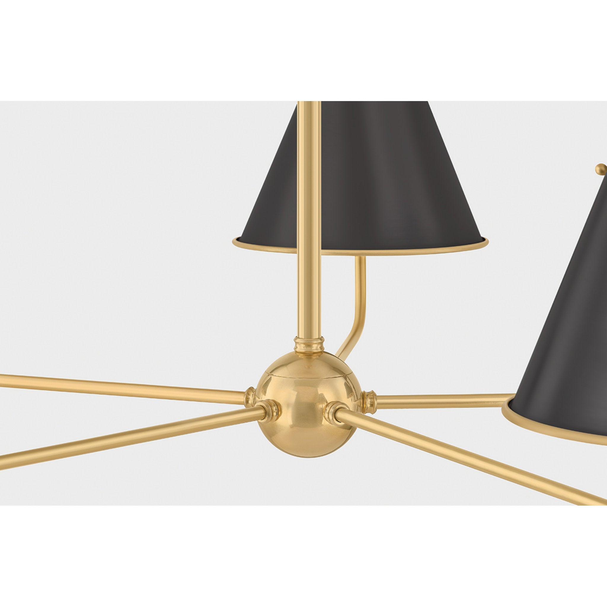 Burghley 5-Light Chandelier in Aged Brass by Mark D. Sikes 43W x 18.25H (Distressed Bronze)