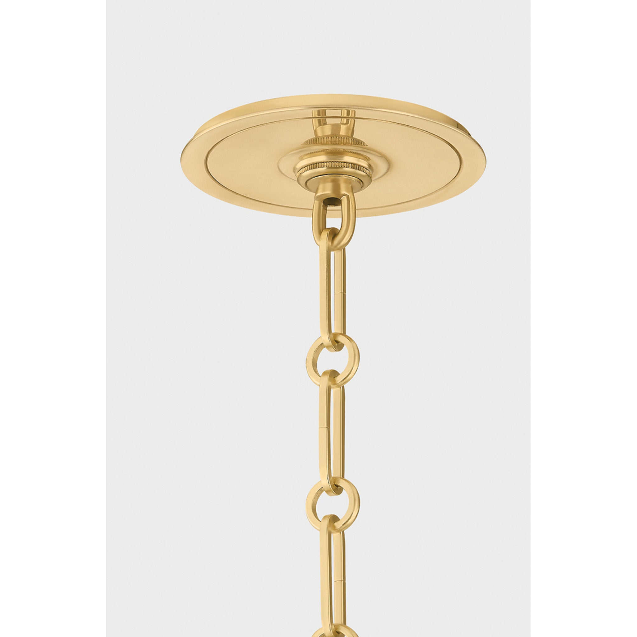Burghley 5-Light Chandelier in Aged Brass by Mark D. Sikes 43W x 18.25H (Off-White)