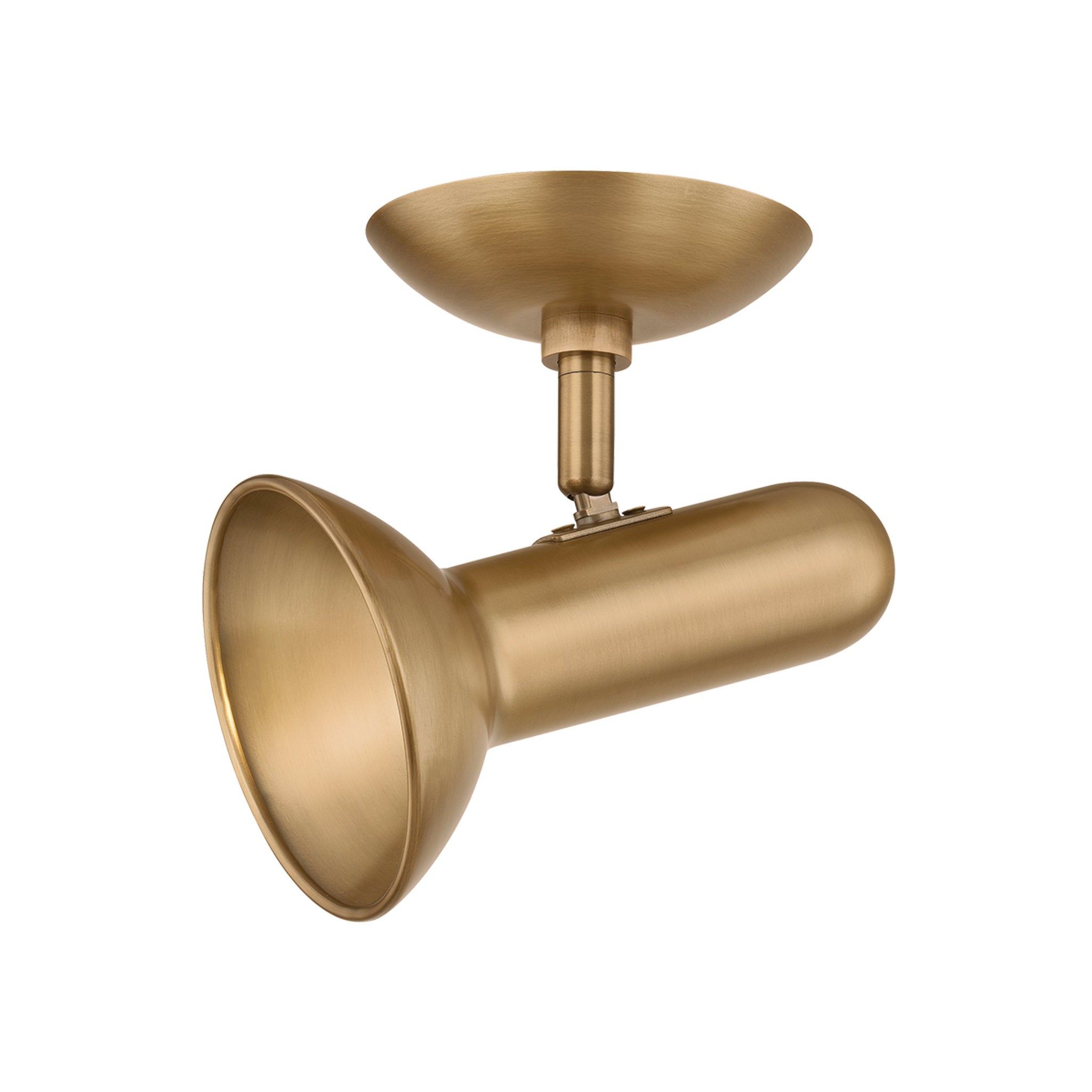 Bjorn 1-Light Flush Mount in Patina Brass 4.75W x 6.75H