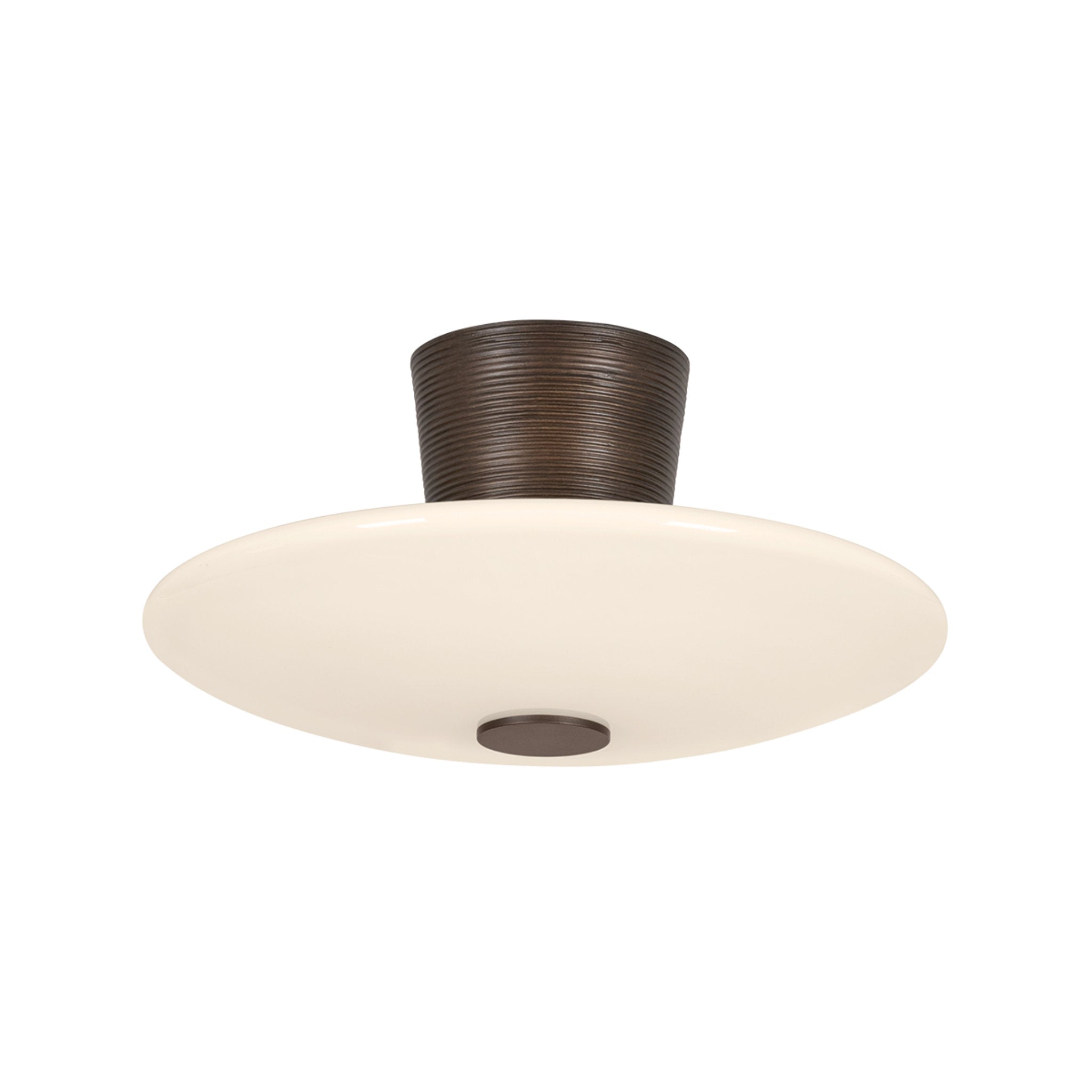 Albus 1-Light Semi Flush in Bronze Leaf 15.75W x 7.5H