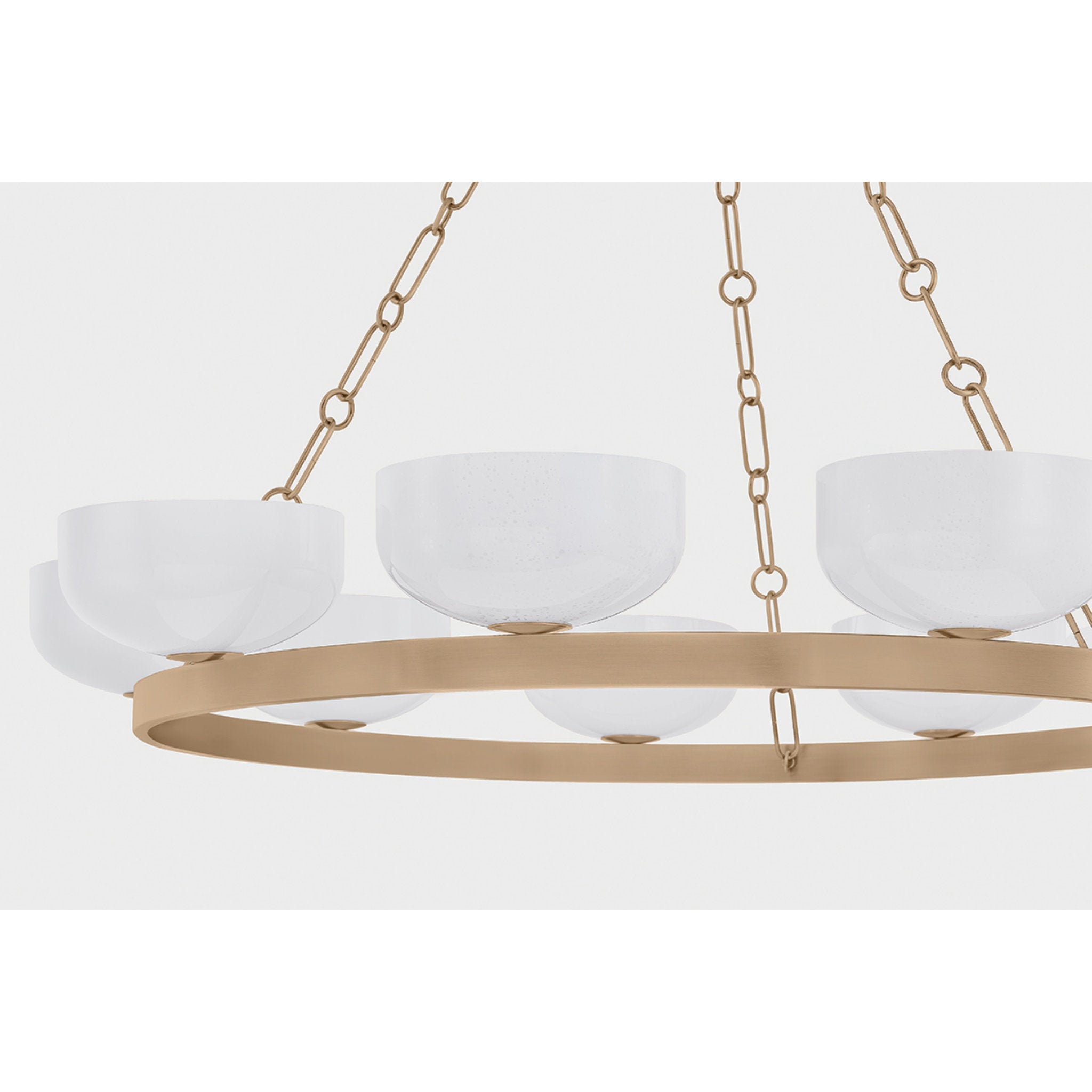 Caelum 9-Light Chandelier in Patina Brass 44.5W x 6H
