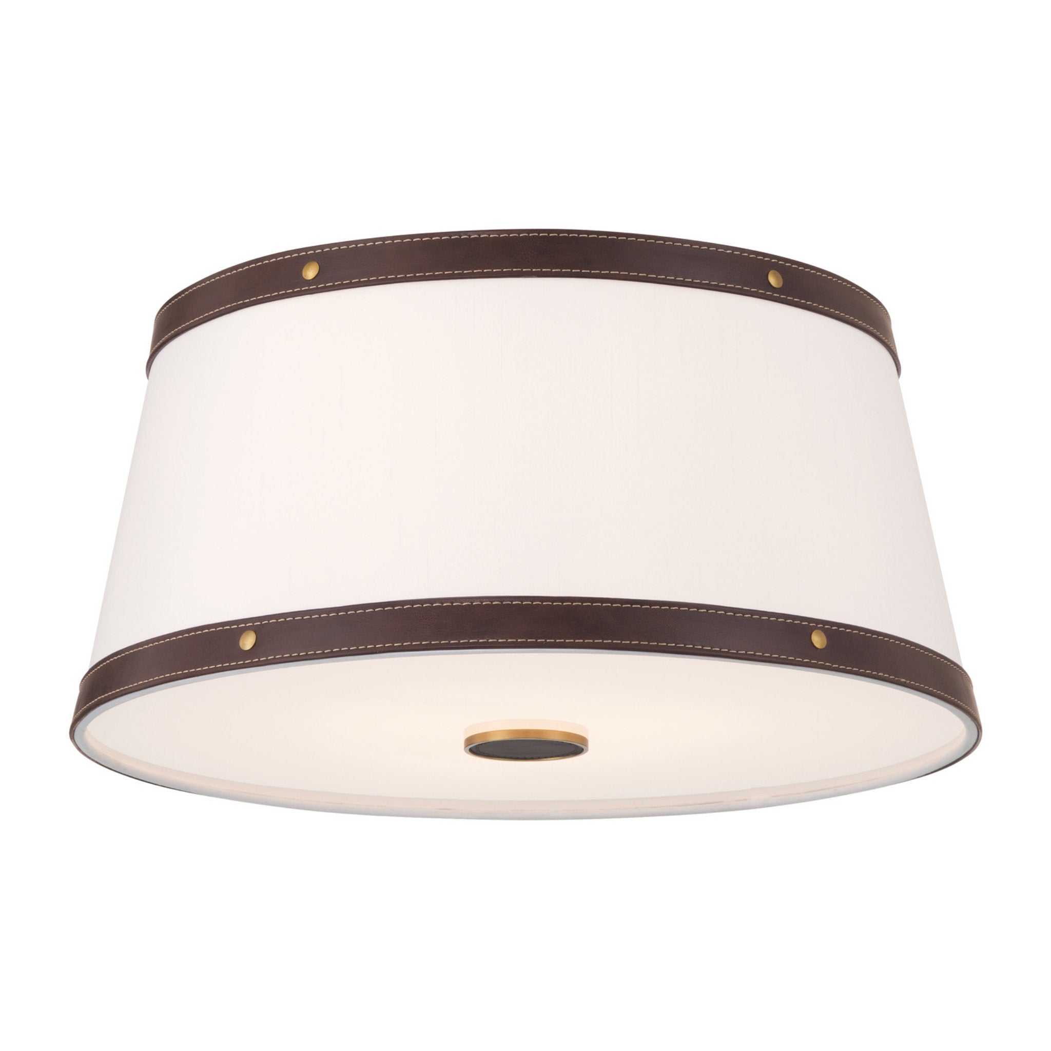 Libby Langdon Callahan 17'' Luxe Gold Flush Mount Brown 17"W x 8.25"H x 17"D