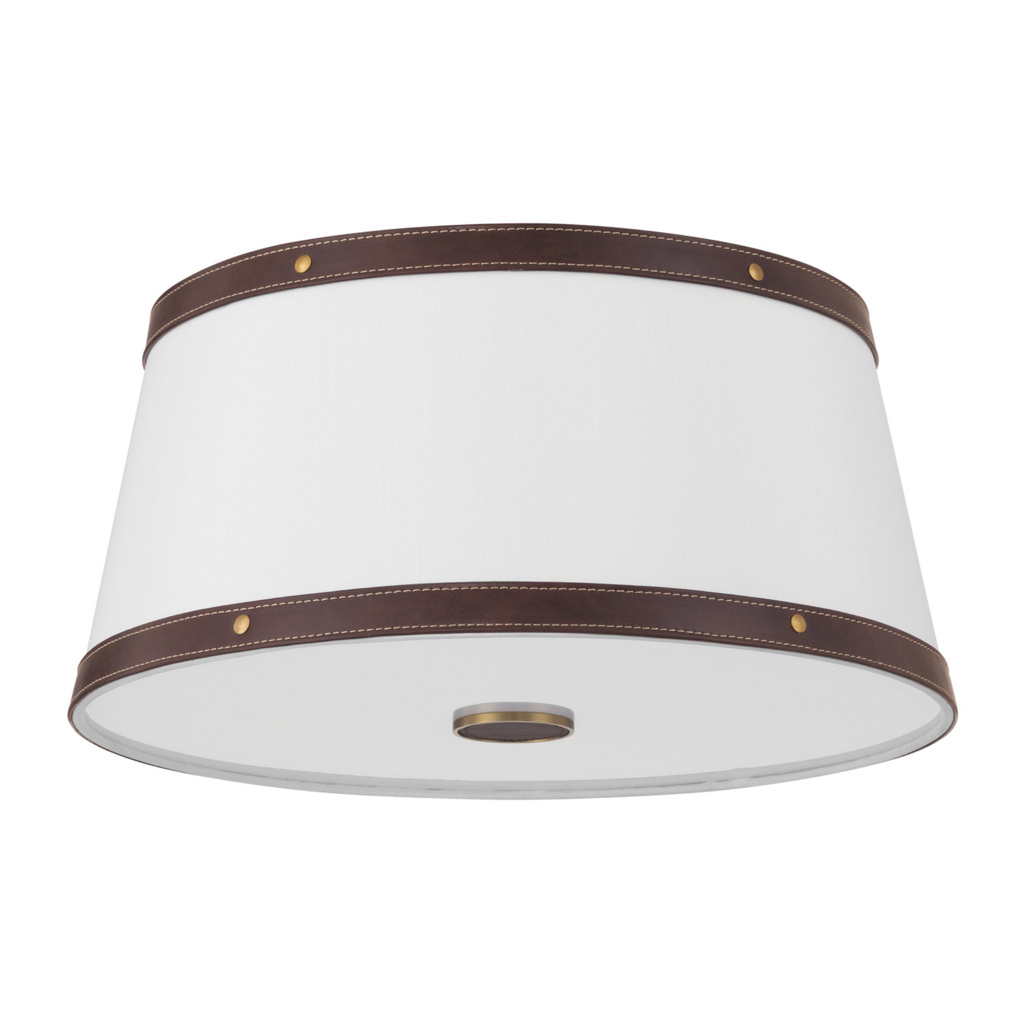 Libby Langdon Callahan 17'' Luxe Gold Flush Mount Brown 17"W x 8.25"H x 17"D