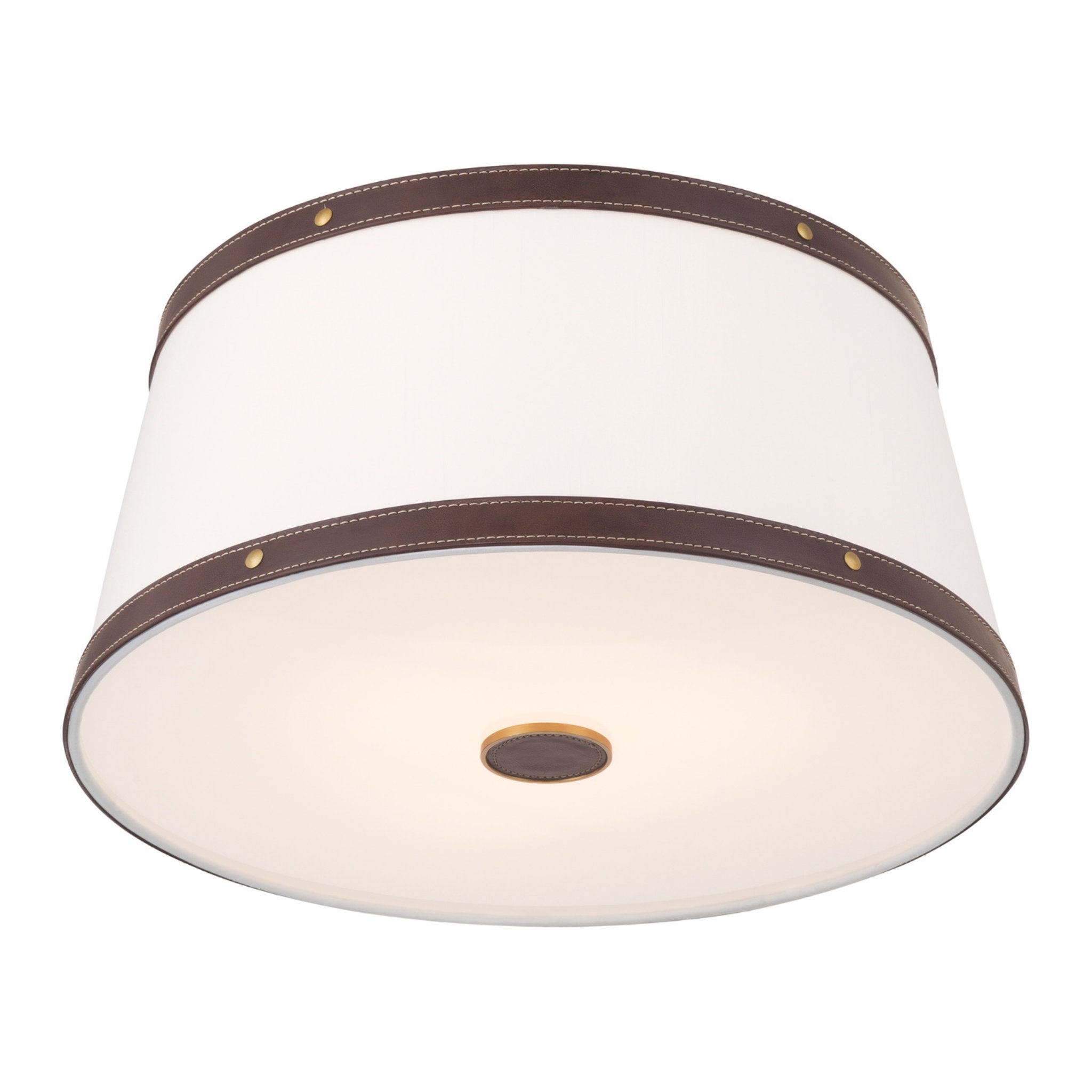 Libby Langdon Callahan 17'' Luxe Gold Flush Mount Brown 17"W x 8.25"H x 17"D