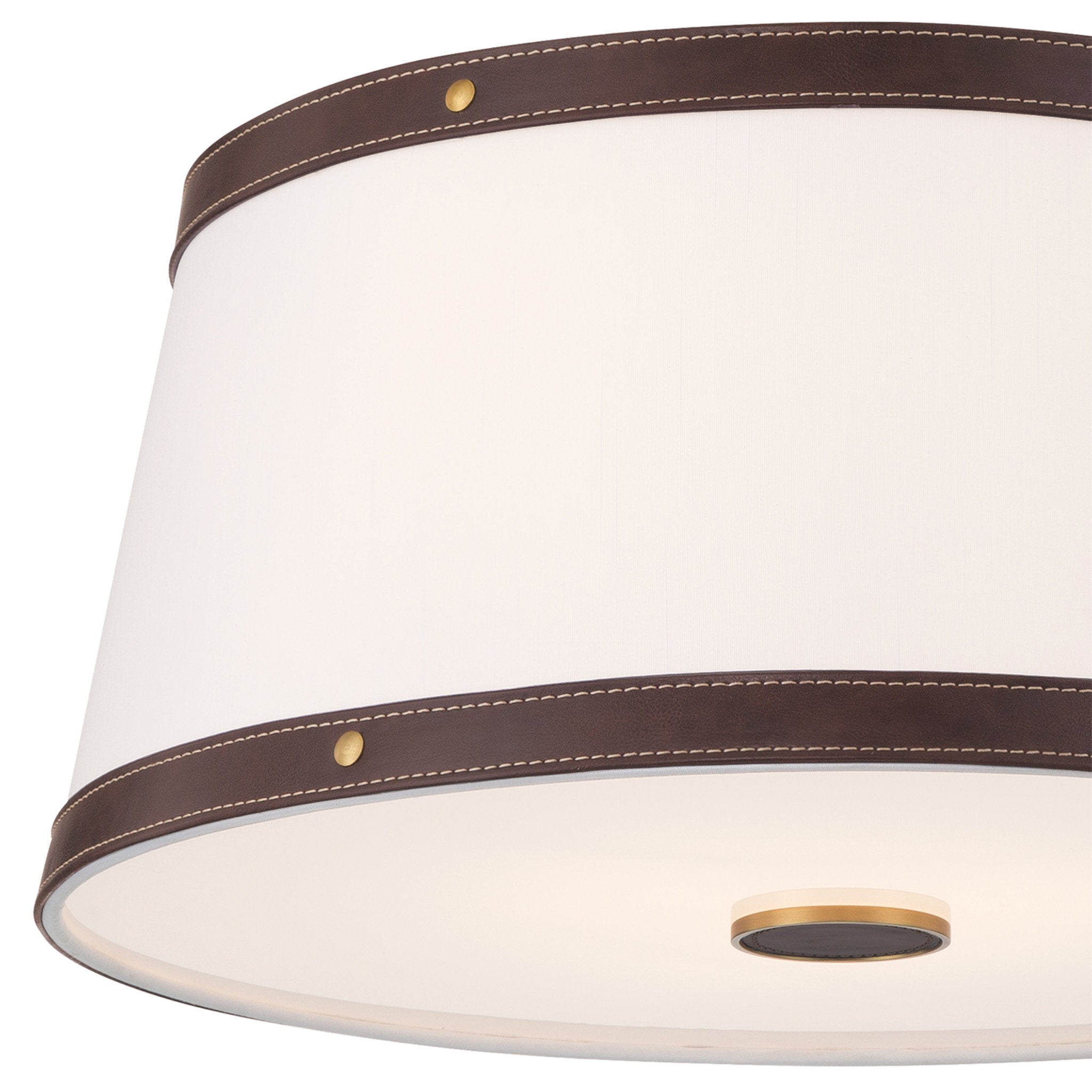Libby Langdon Callahan 17'' Luxe Gold Flush Mount Brown 17"W x 8.25"H x 17"D