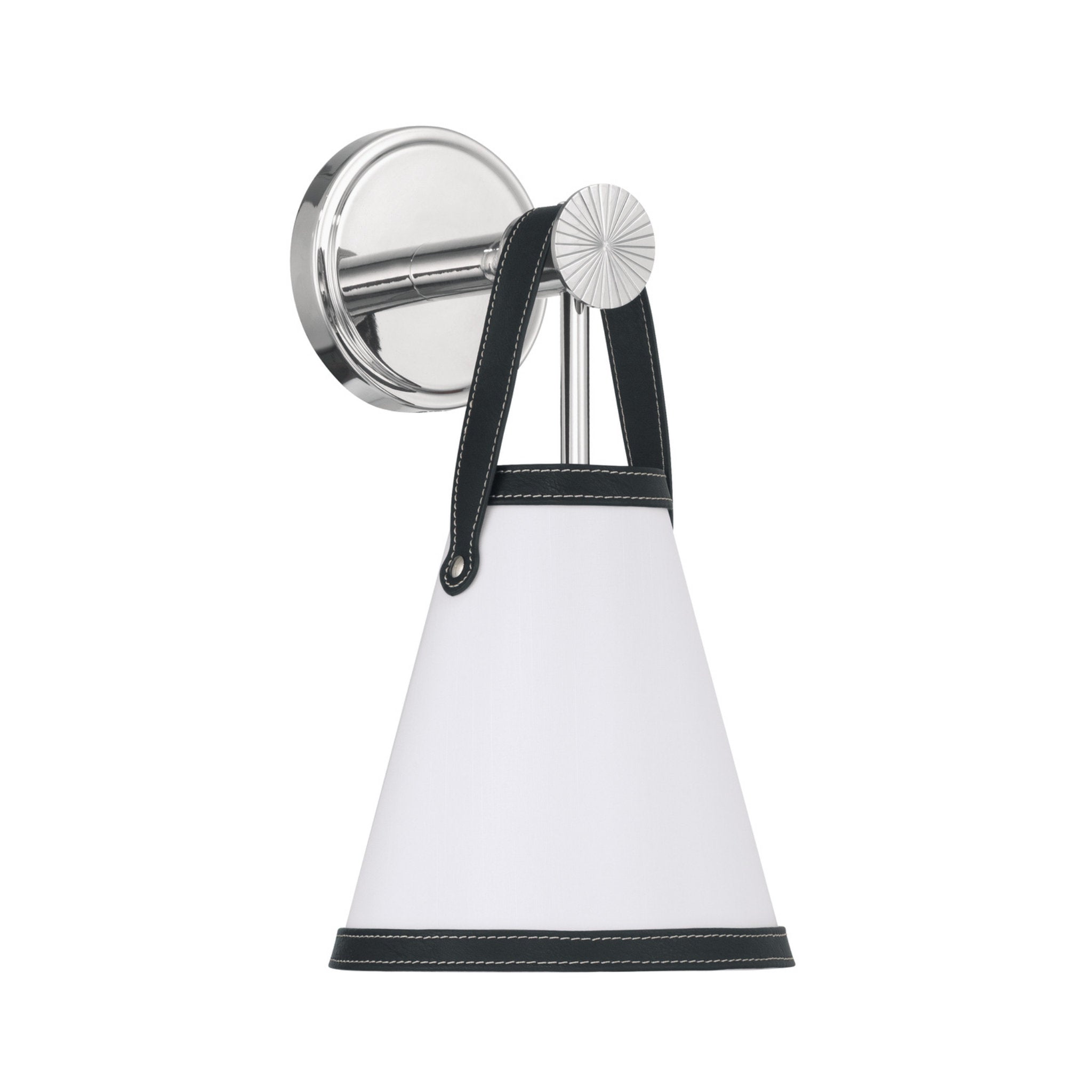 Libby Langdon Callahan 7.25'' Polished Nickel Sconce Black 7.25"W x 13.5"H x 8"D