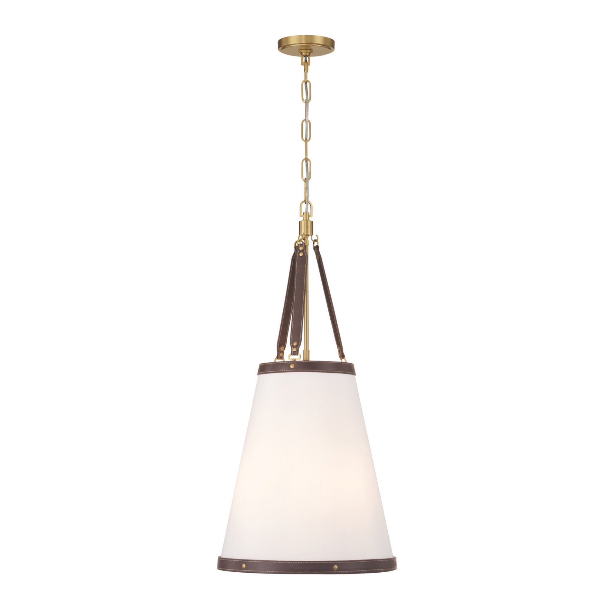 Libby Langdon Callahan 14.25'' Luxe Gold Pendant Brown 14.25"W x 29.75"H x 14.25"D