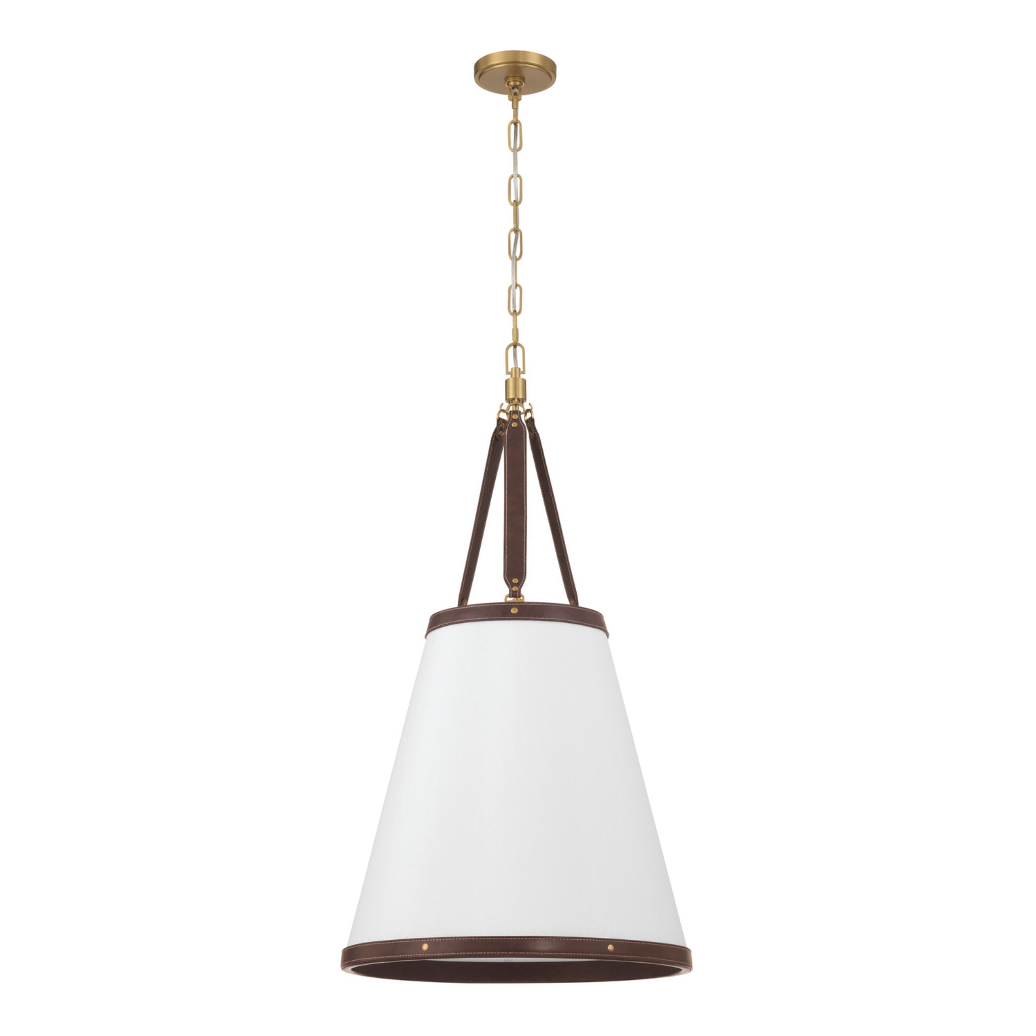 Libby Langdon Callahan 18'' Luxe Gold Pendant Brown 18"W x 34.25"H x 18"D