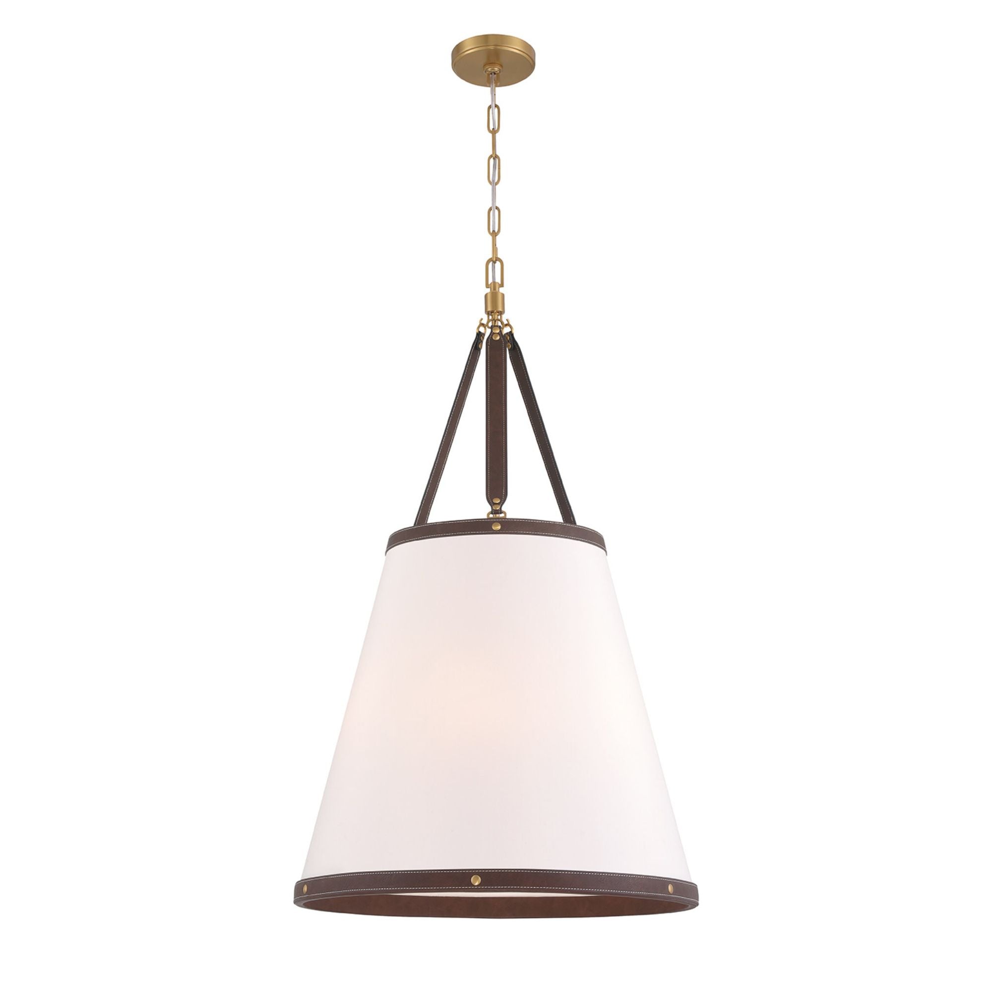 Libby Langdon Callahan 21'' Luxe Gold Pendant Brown 21"W x 37.5"H x 21"D