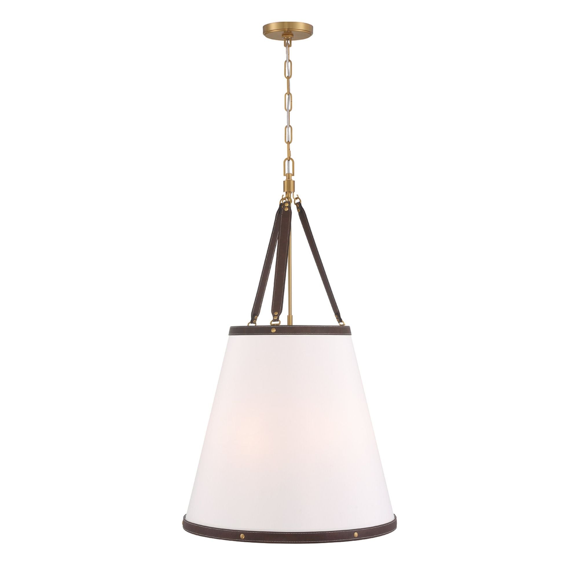 Libby Langdon Callahan 21'' Luxe Gold Pendant Brown 21"W x 37.5"H x 21"D