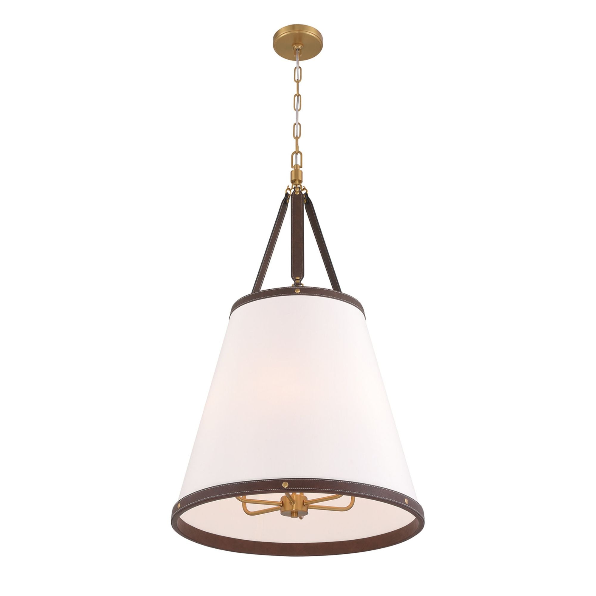 Libby Langdon Callahan 21'' Luxe Gold Pendant Brown 21"W x 37.5"H x 21"D