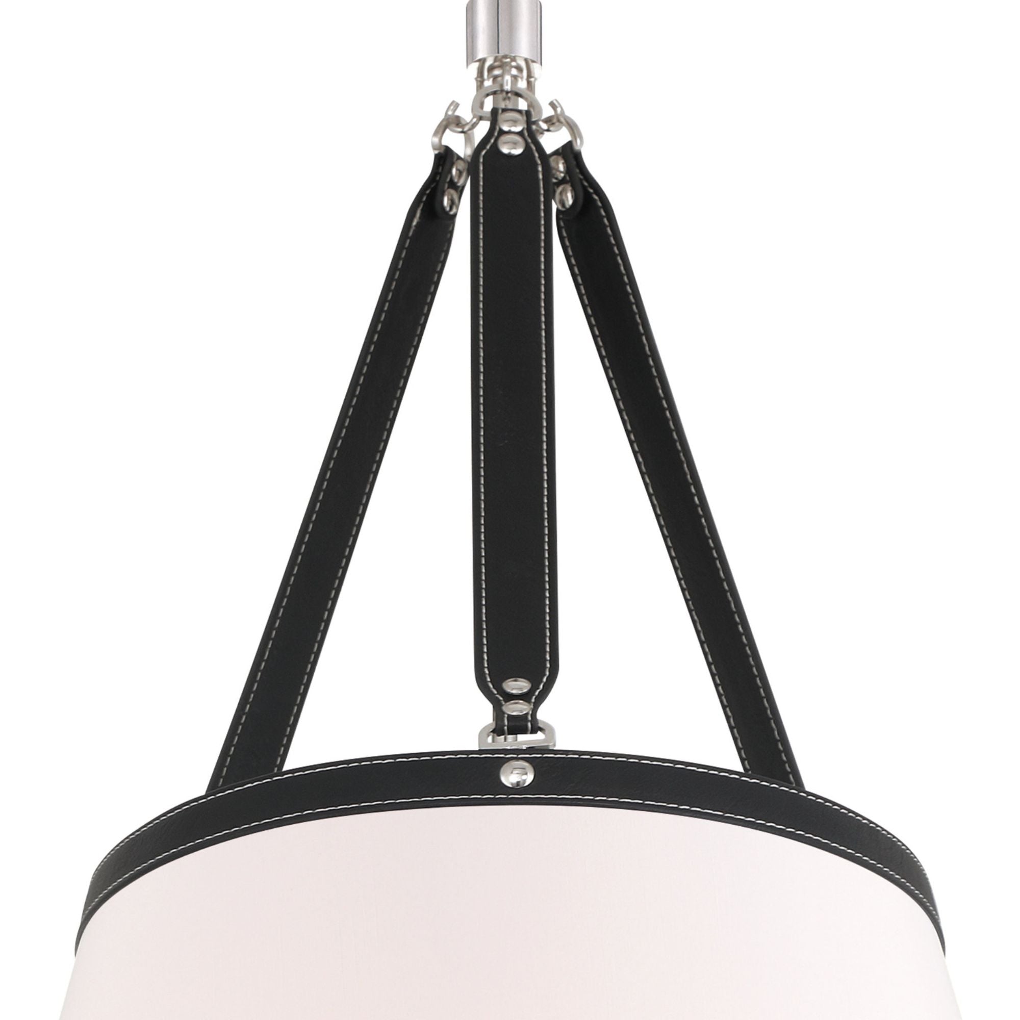 Libby Langdon Callahan 21'' Polished Nickel Pendant Black 21"W x 37.5"H x 21"D