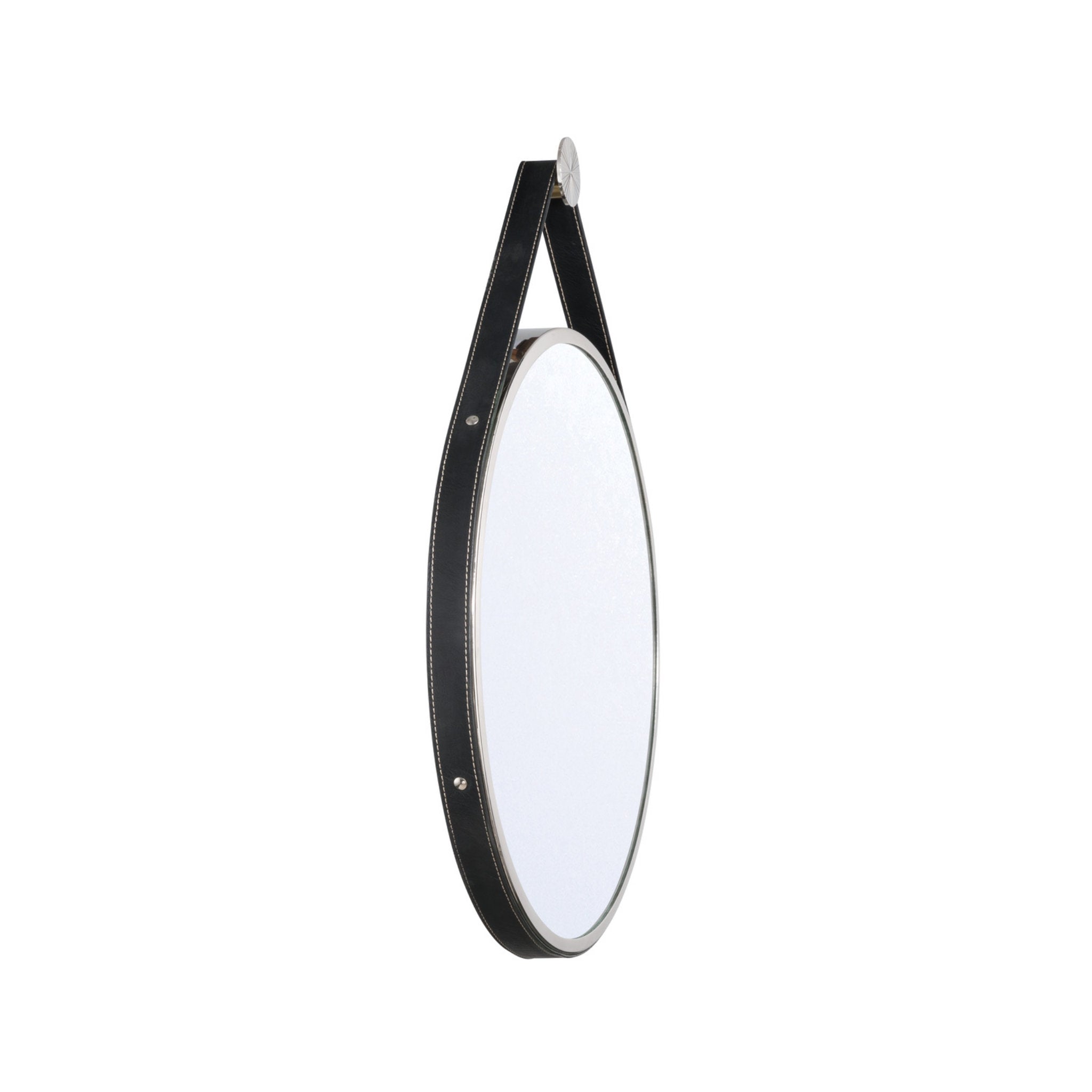 Libby Langdon Callahan 17.75'' Polished Nickel Mirror Black 17.75"W x 23"H x 1.5"D