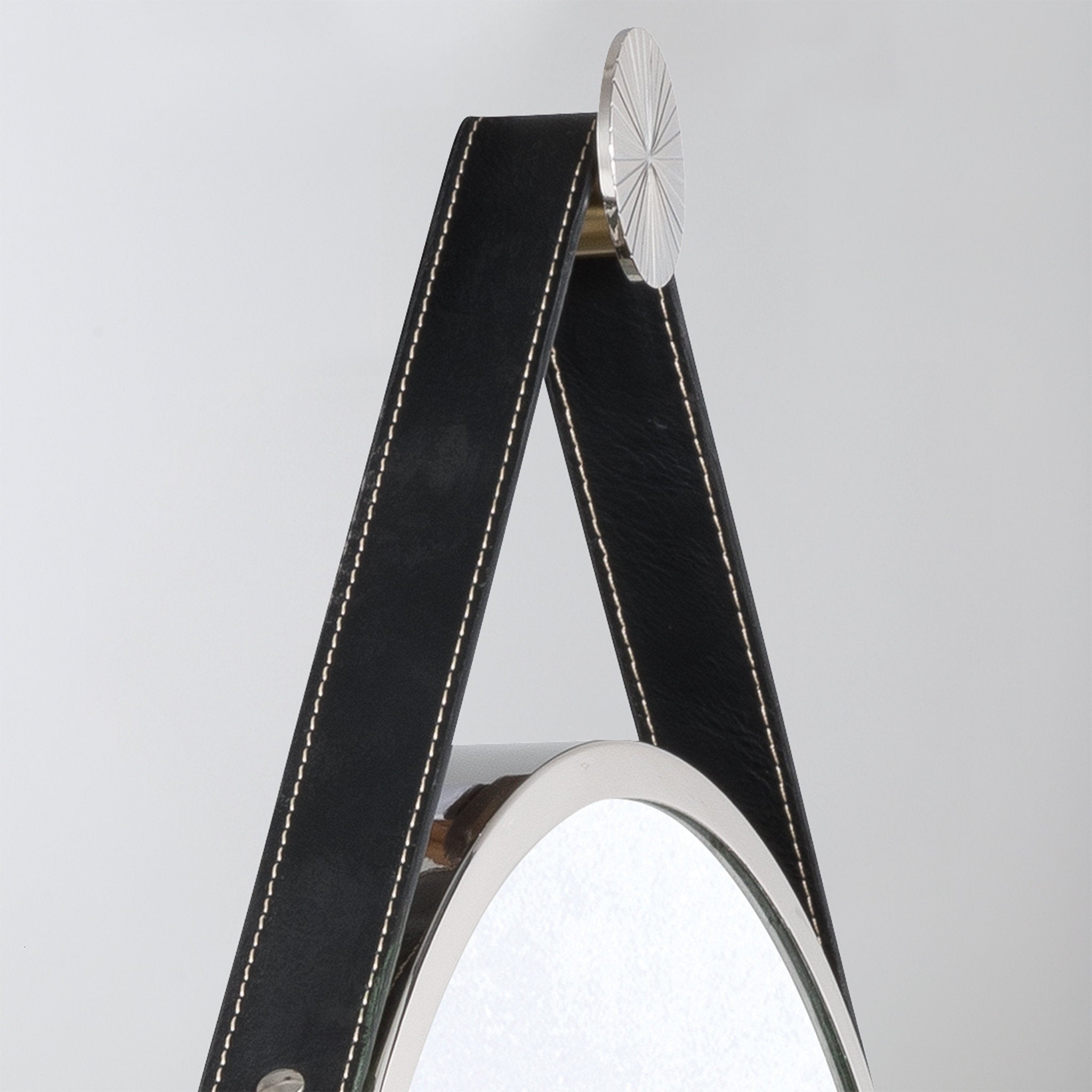 Libby Langdon Callahan 17.75'' Polished Nickel Mirror Black 17.75"W x 23"H x 1.5"D