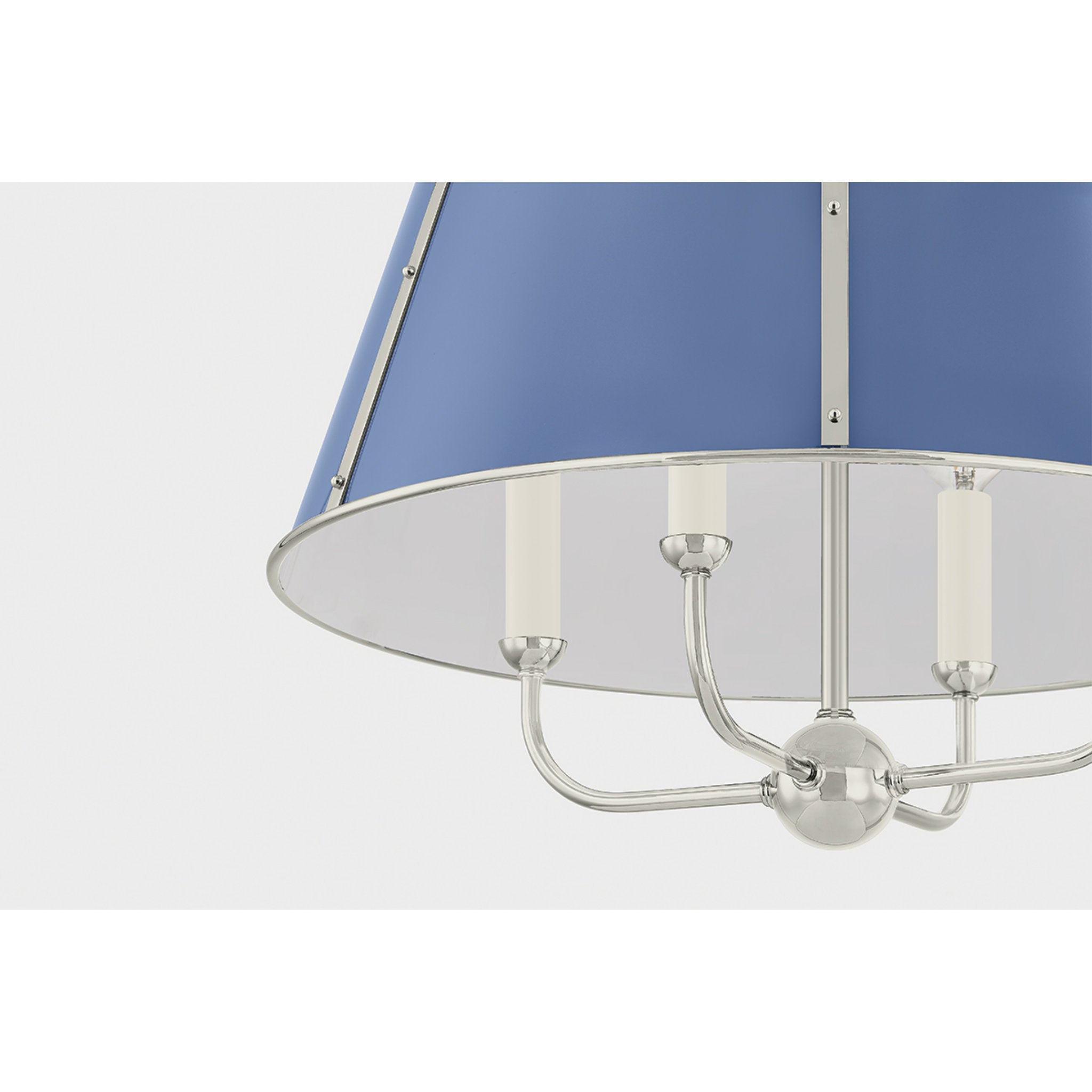 Cambridge 4-Light Chandelier in Polished Nickel by Mark D. Sikes 20.25W x 19.5H