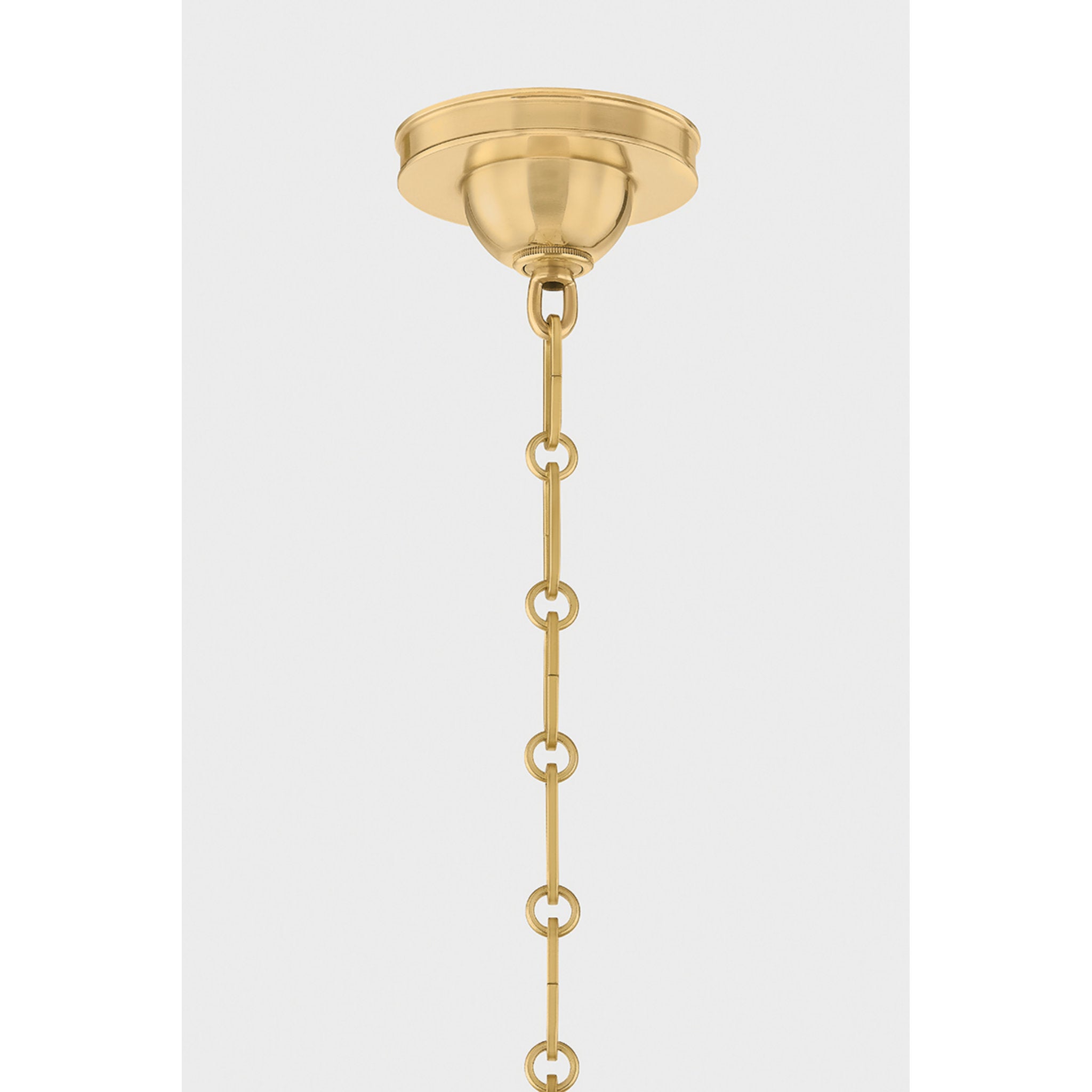 Cambridge 6-Light Chandelier in Aged Brass by Mark D. Sikes 28.5W x 23H (Soft Crimson)