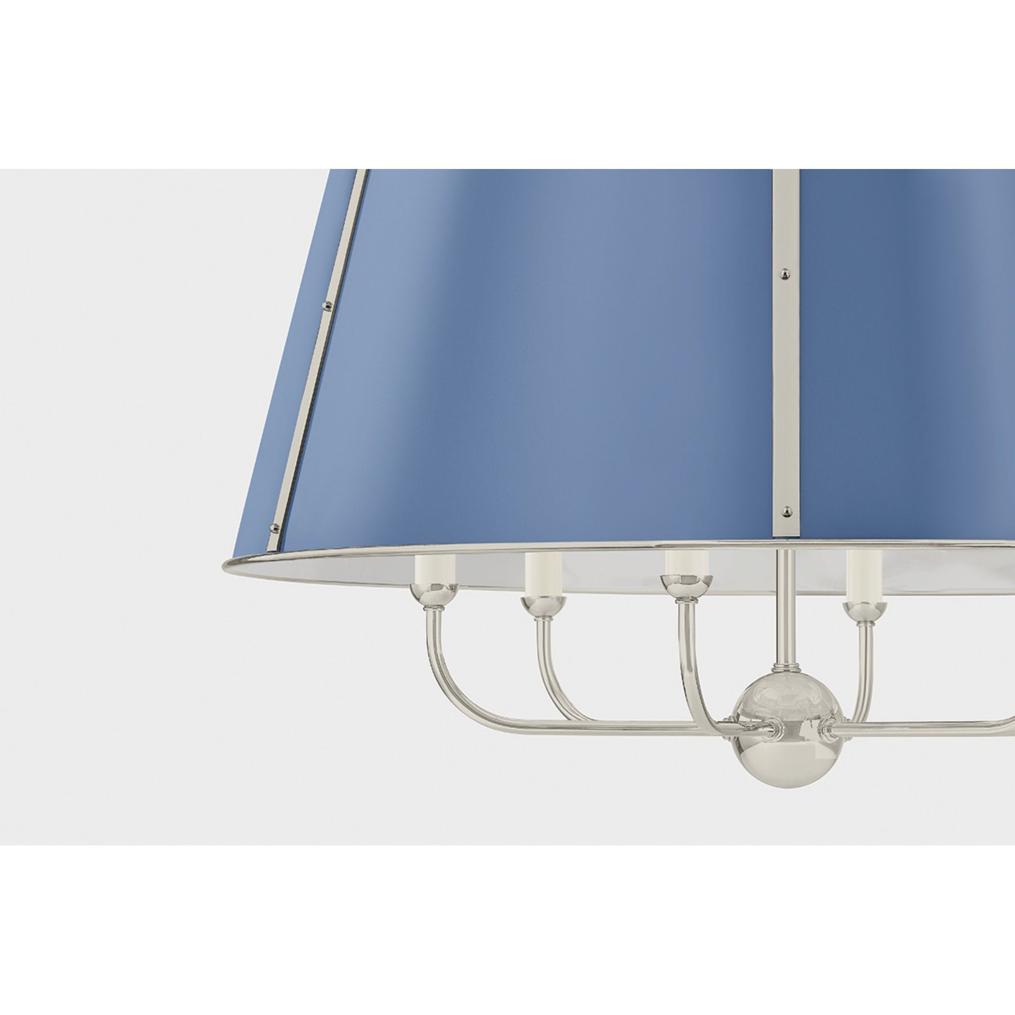 Cambridge 6-Light Chandelier in Polished Nickel by Mark D. Sikes 28.5W x 23H