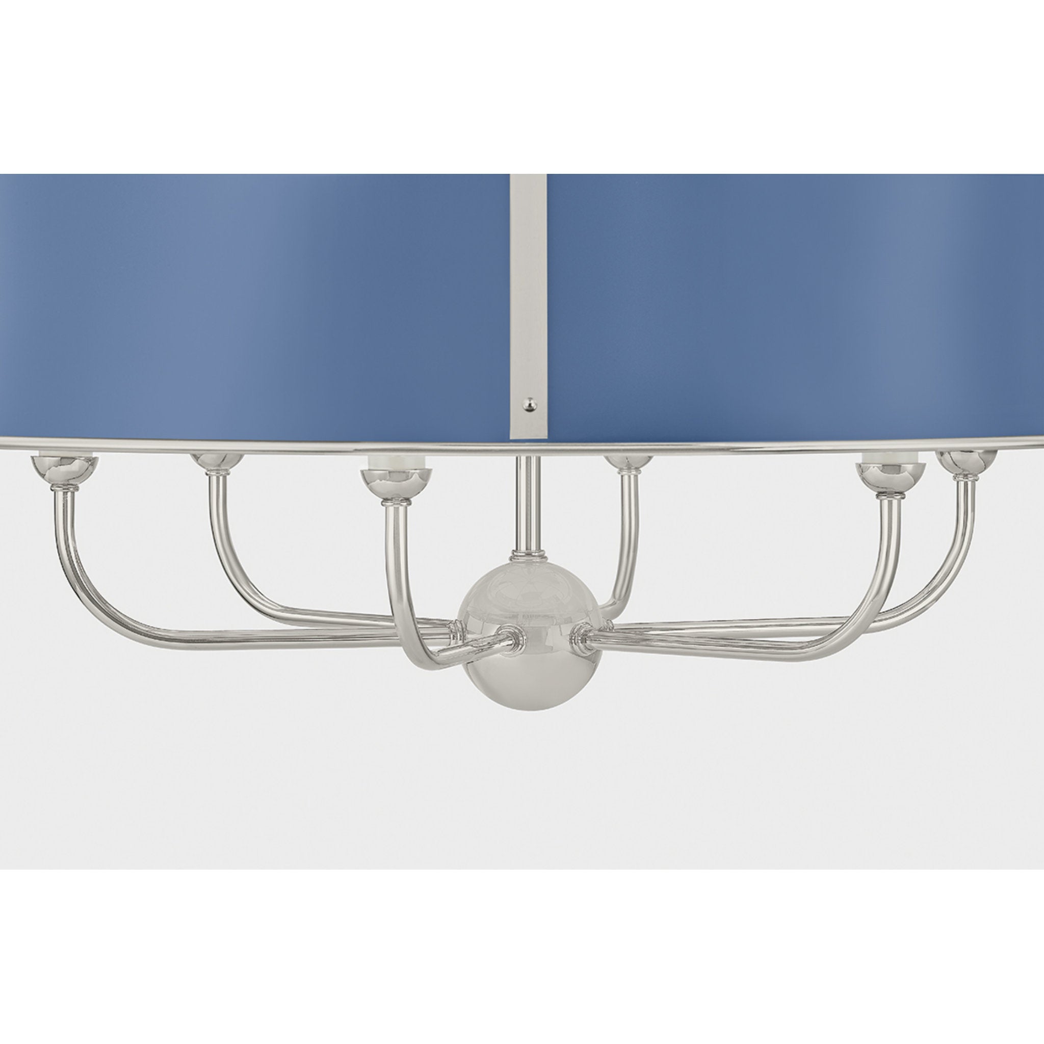 Cambridge 6-Light Chandelier in Polished Nickel by Mark D. Sikes 28.5W x 23H