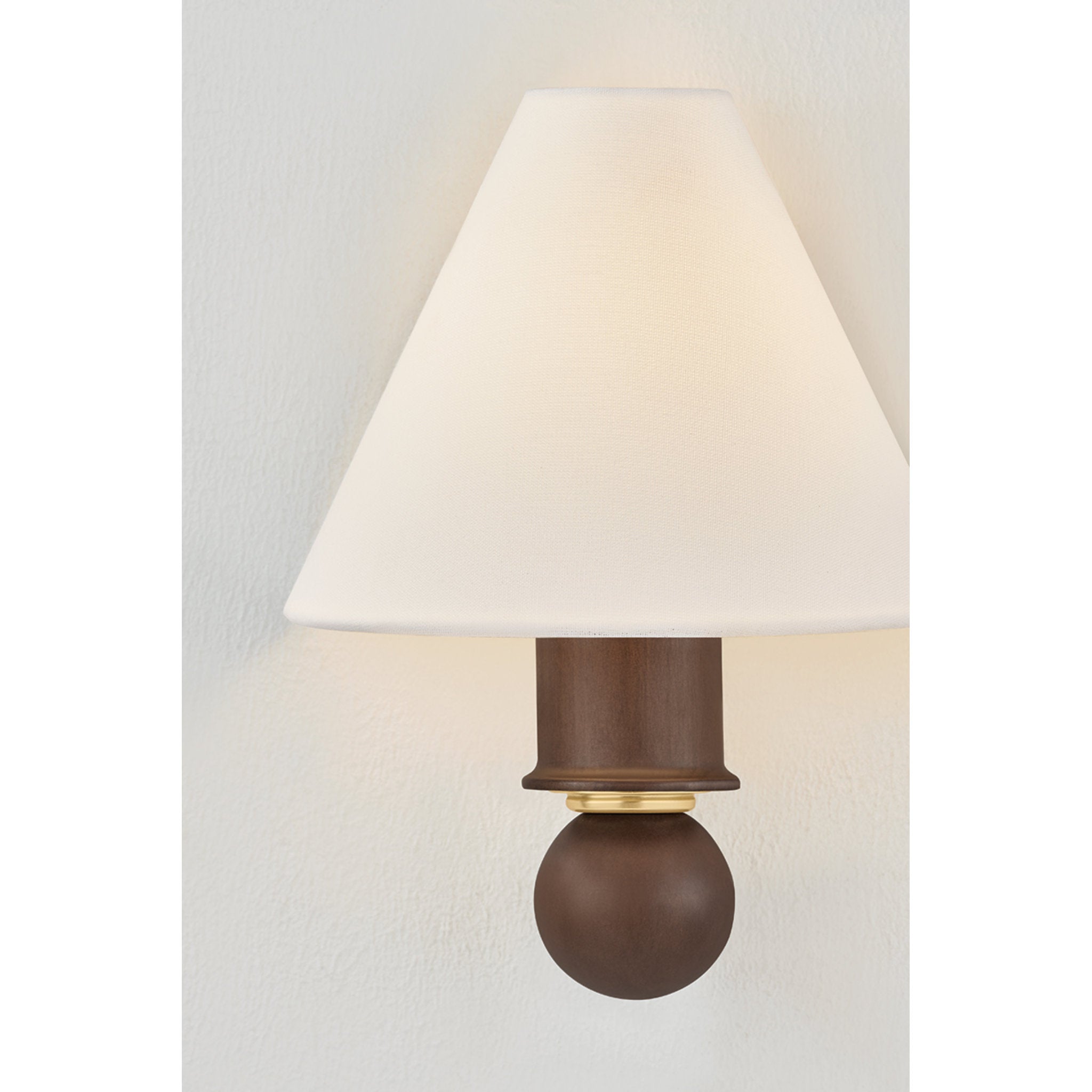 Candice 1-Light Wall Sconce in Aged Brass 8W x 10.75H