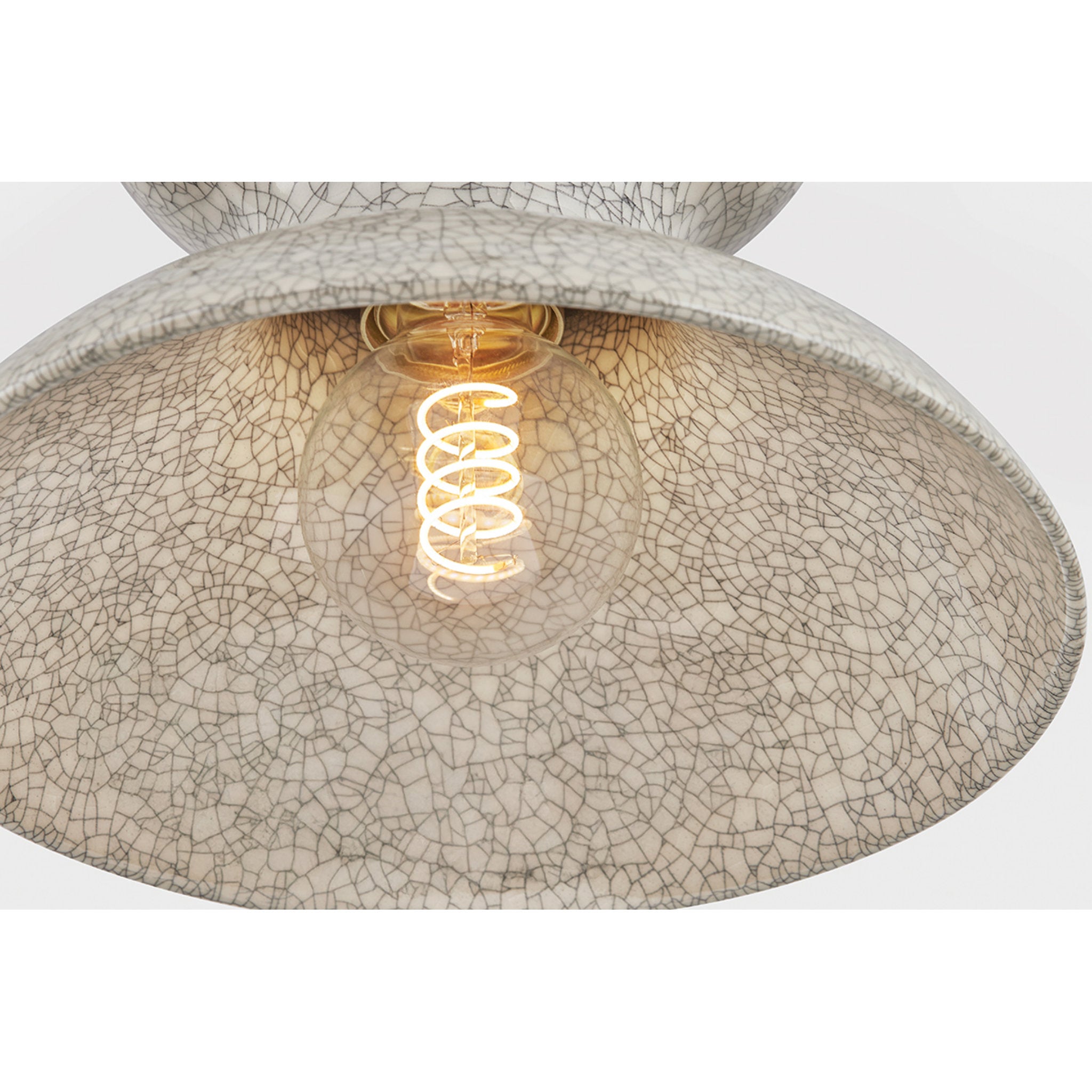 Carina 1-Light Flush Mount in Aged Brass 11W x 6.5H