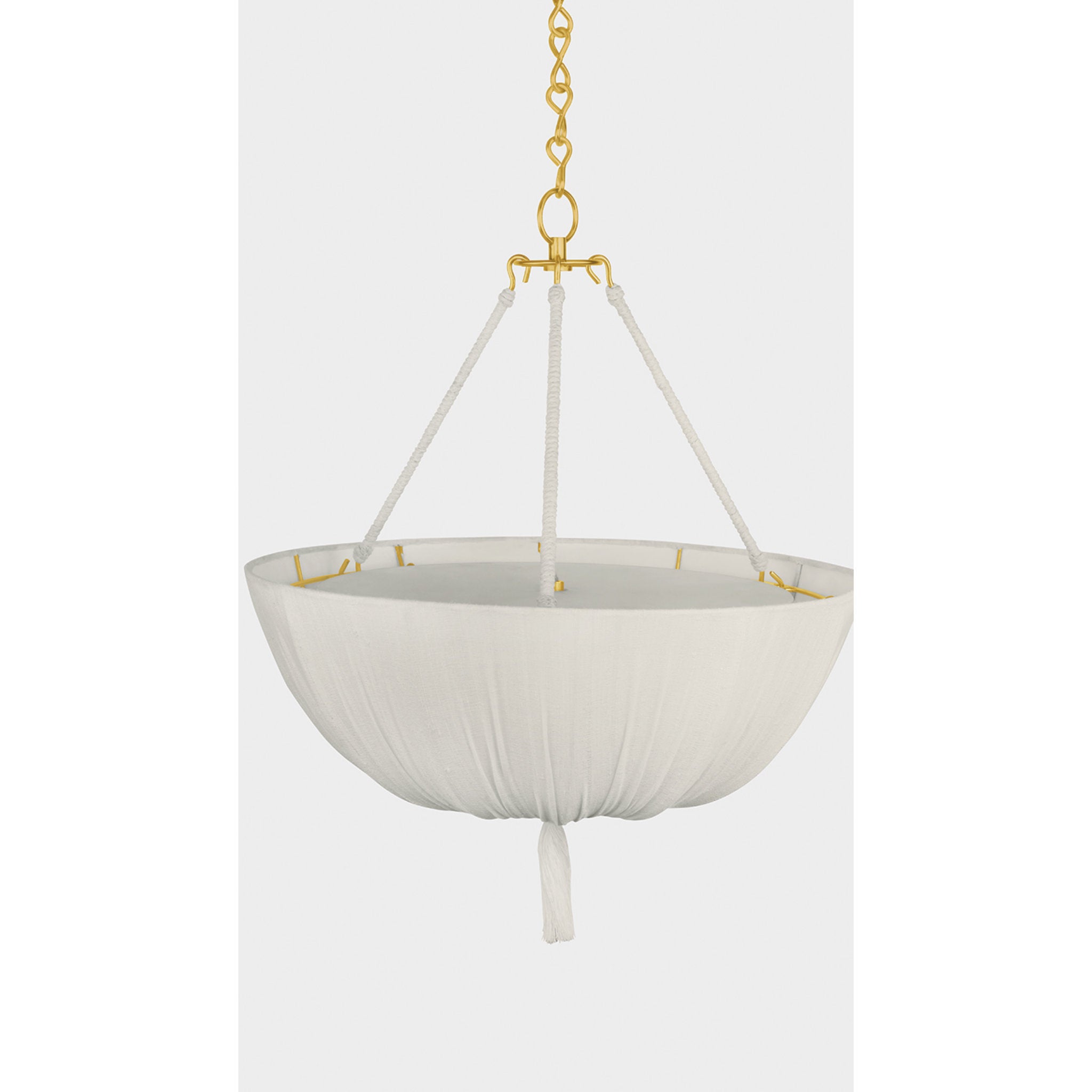 Carolina 3-Light Pendant in Aged Brass by Cortney Bishop 22W x 28H