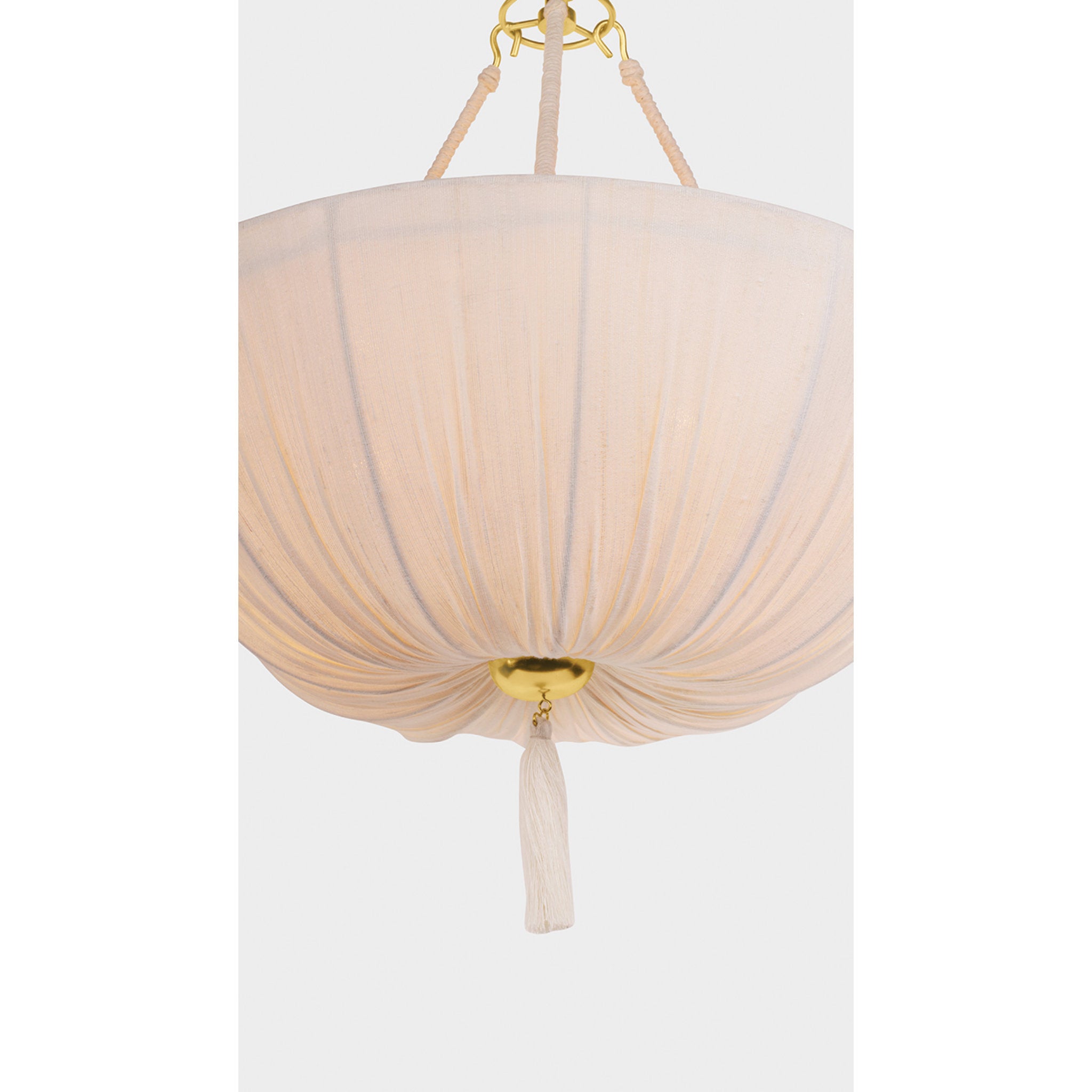 Carolina 3-Light Pendant in Aged Brass by Cortney Bishop 22W x 28H