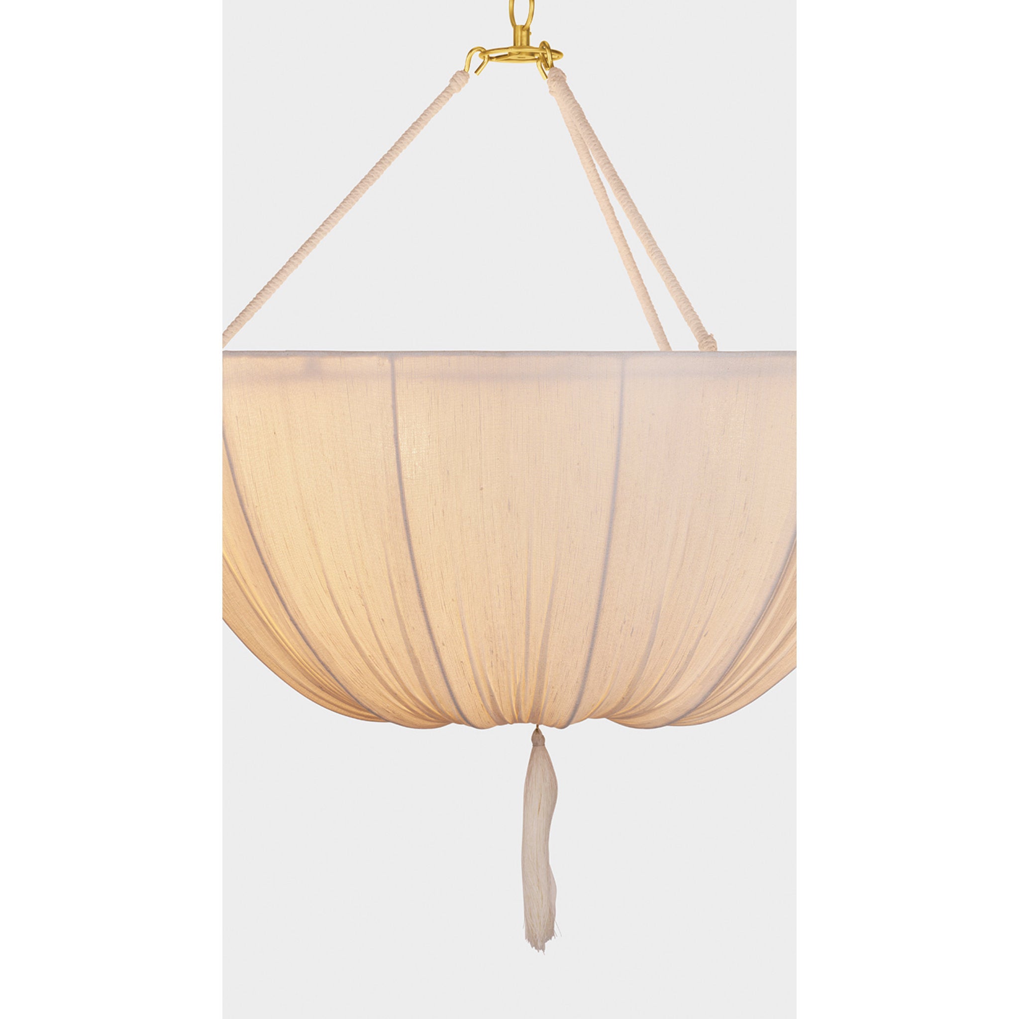 Carolina 3-Light Pendant in Aged Brass by Cortney Bishop 30W x 35.75H