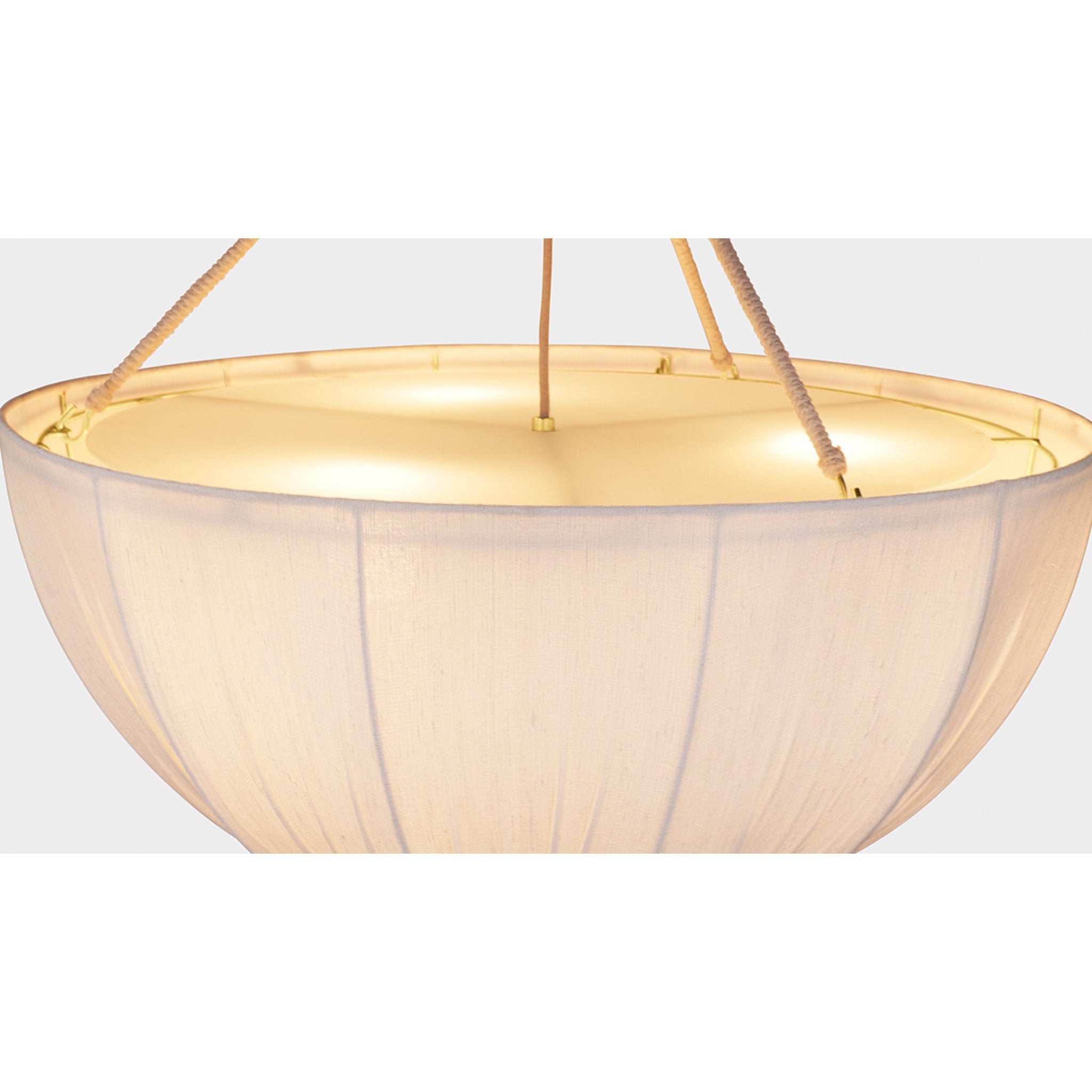 Carolina 3-Light Pendant in Aged Brass by Cortney Bishop 30W x 35.75H