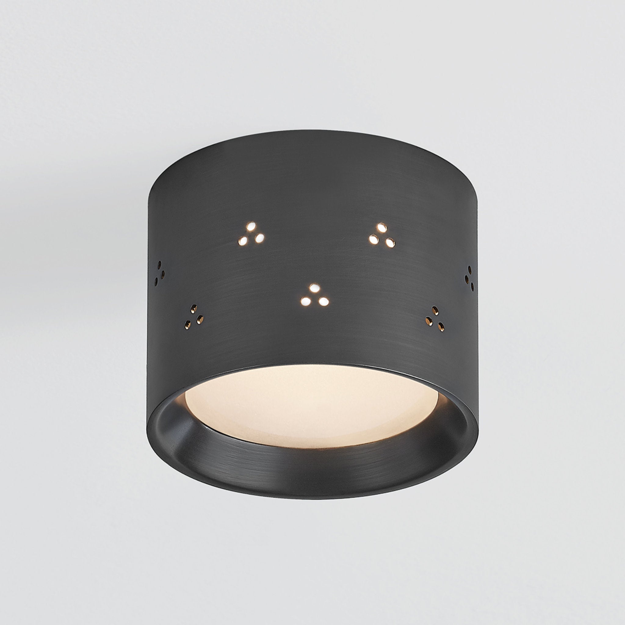 Edisto 1-Light Flush Mount in Distressed Bronze by Cortney Bishop 4.5W x 3.5H