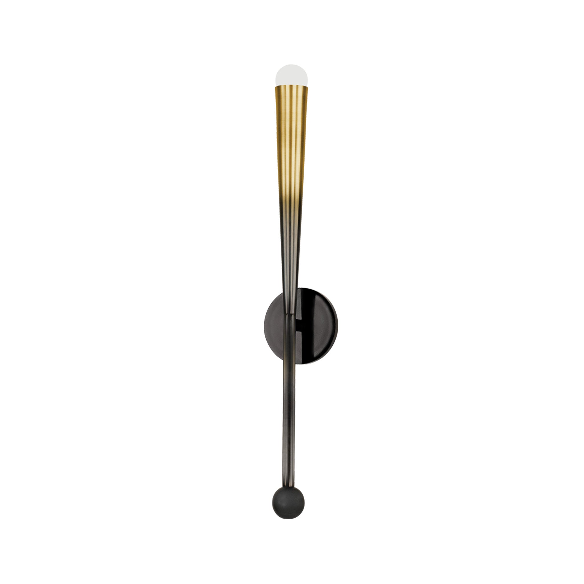 Adley 1-Light Wall Sconce in Gradient Brass by Cortney Bishop 4.75W x 27.5H