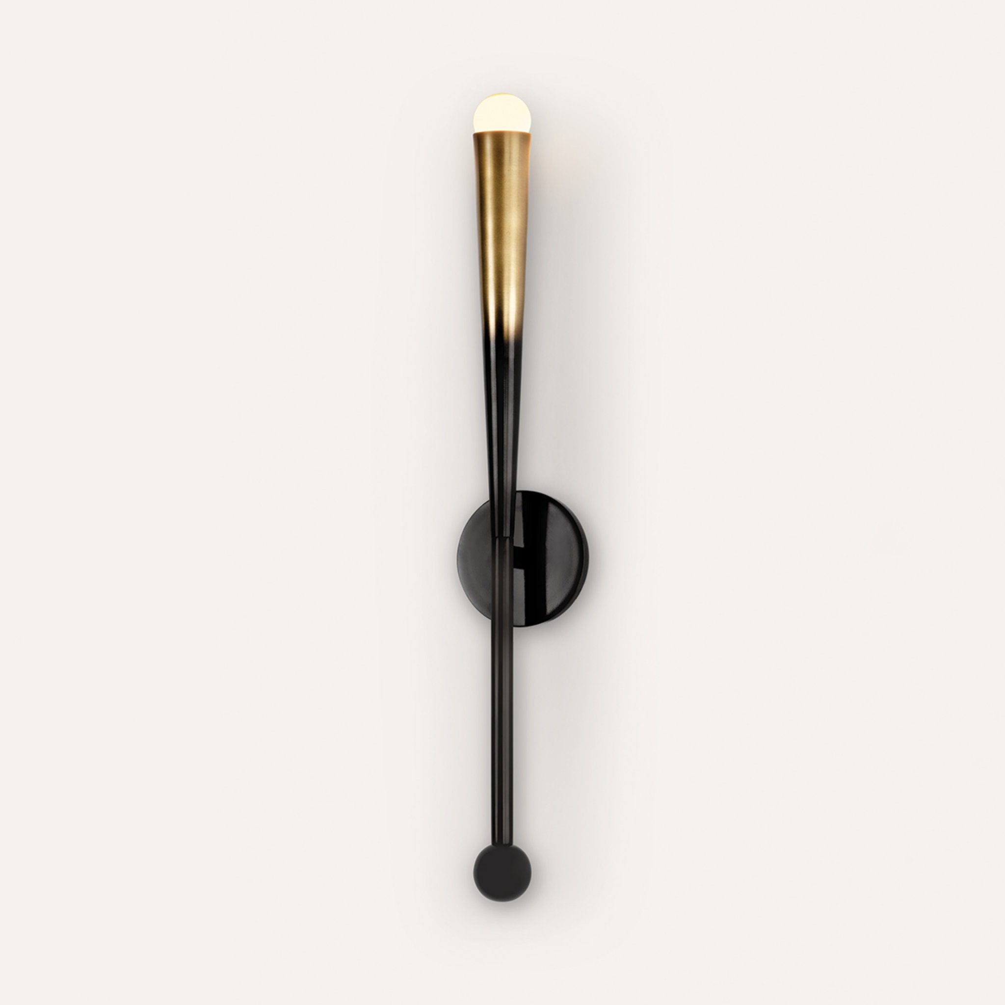 Adley 1-Light Wall Sconce in Gradient Brass by Cortney Bishop 4.75W x 27.5H