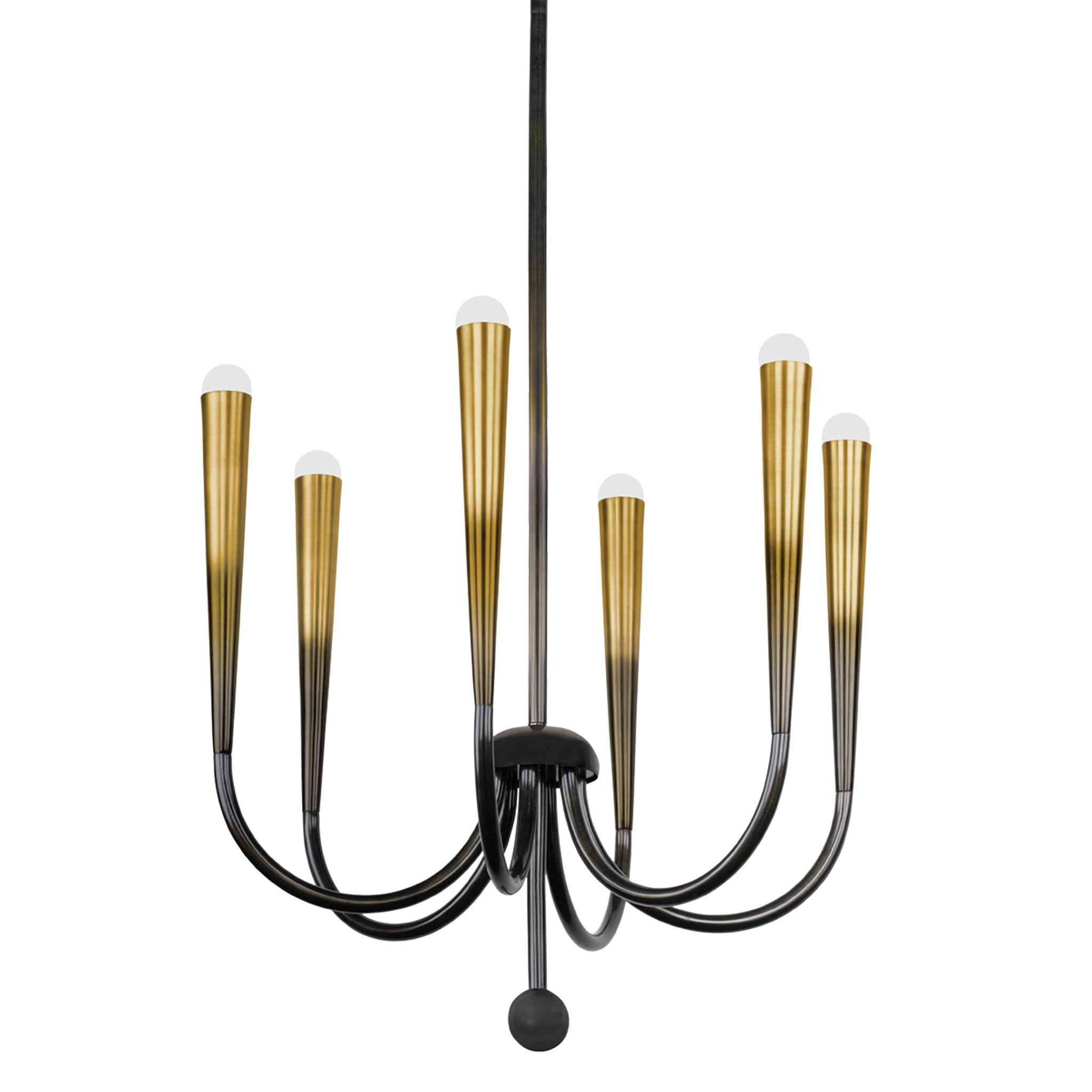 Adley 6-Light Chandelier in Gradient Brass by Cortney Bishop 26.5W x 26.5H