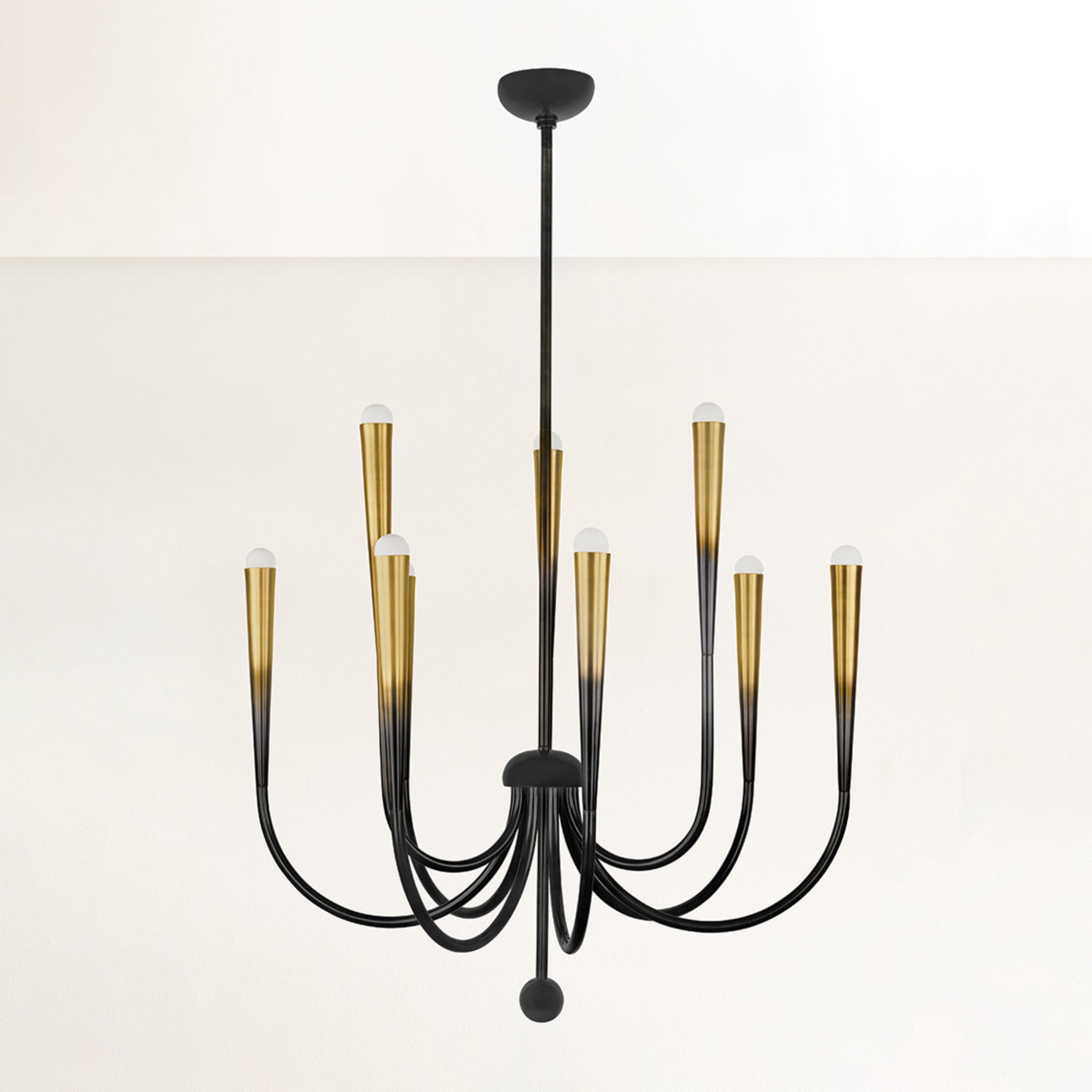 Adley 9-Light Chandelier in Gradient Brass by Cortney Bishop 39.75W x 39H