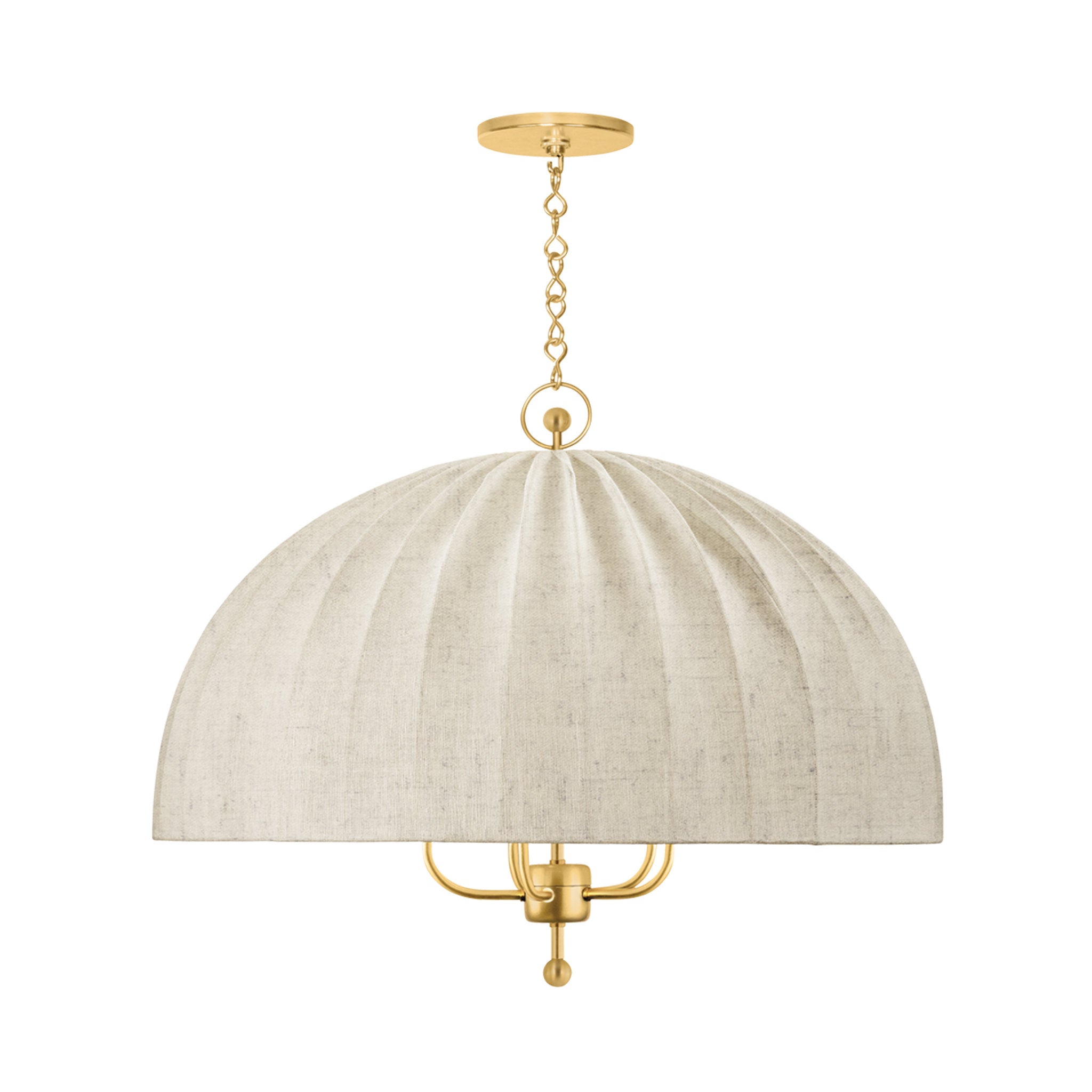 Palmetto 5-Light Chandelier in Aged Brass by Cortney Bishop 30W x 23.5H
