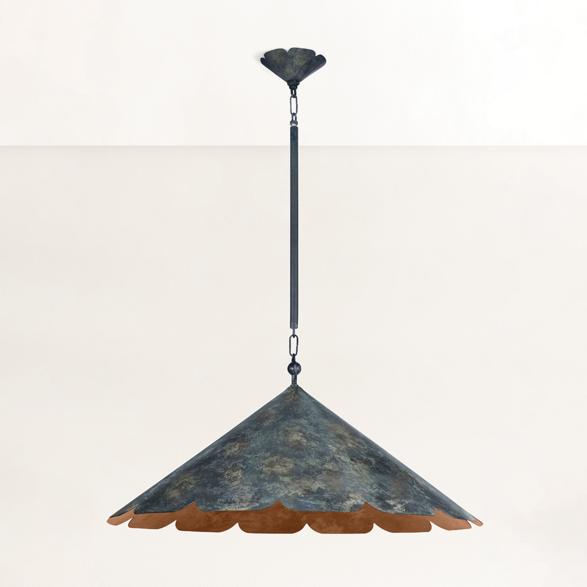 Folly Beach 1-Light Pendant in Verdigris by Cortney Bishop 32W x 15H